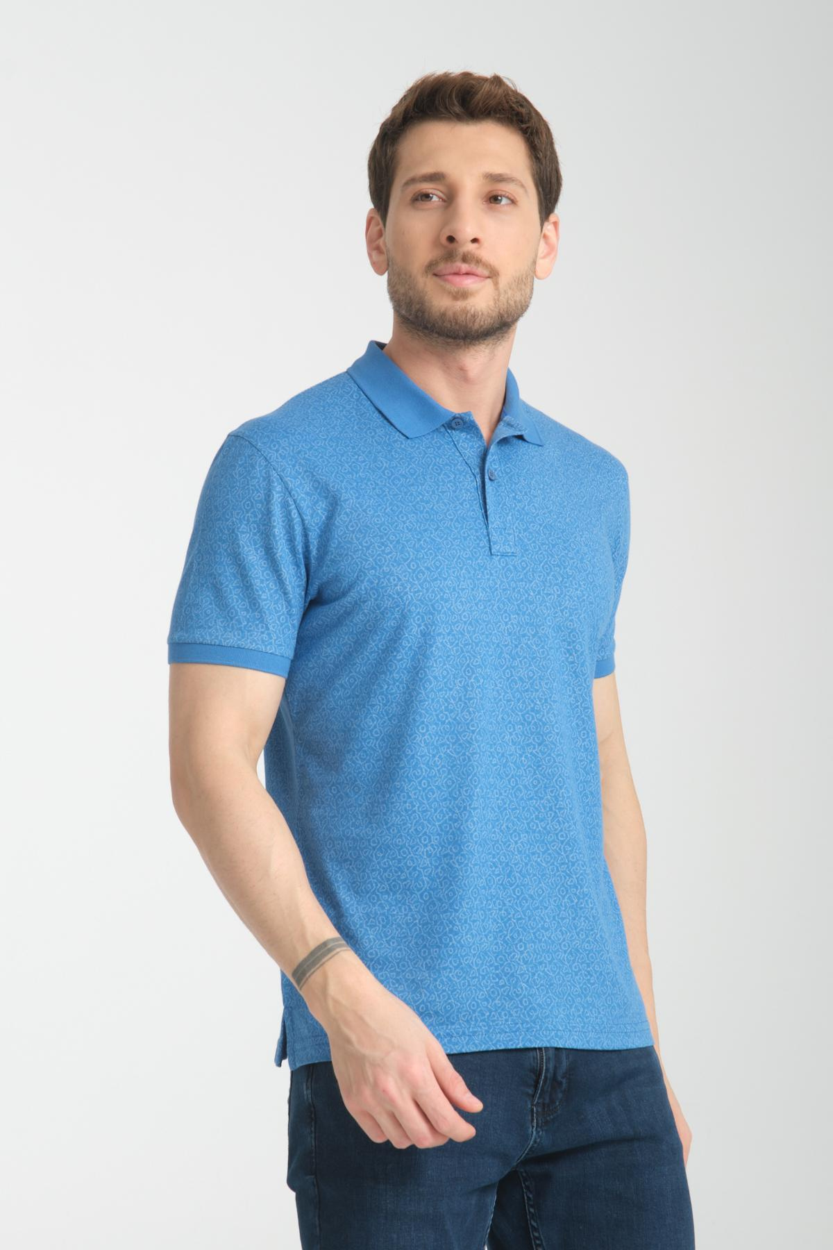 Wholesale Men Blue T-shirt 736080
