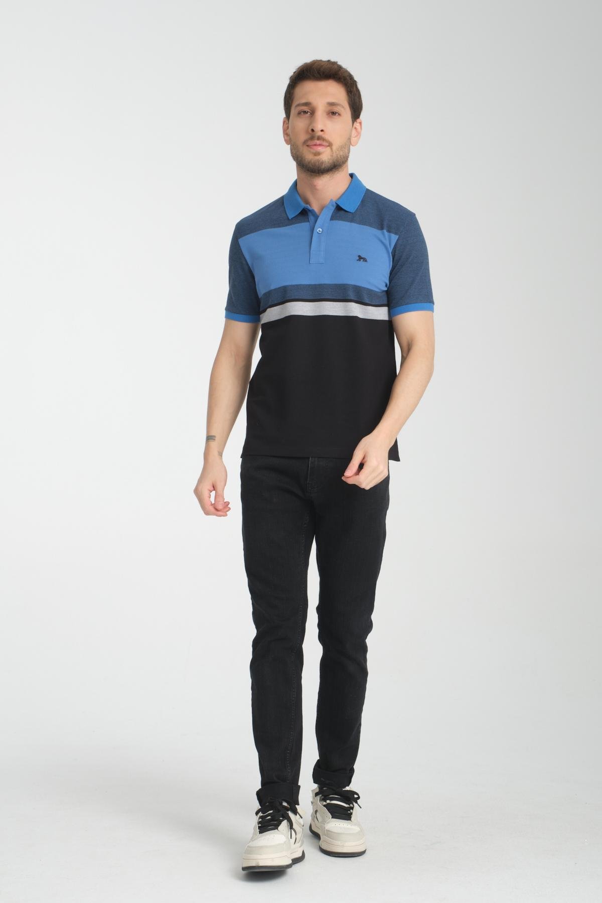 Wholesale Men Blue T-shirt 736157