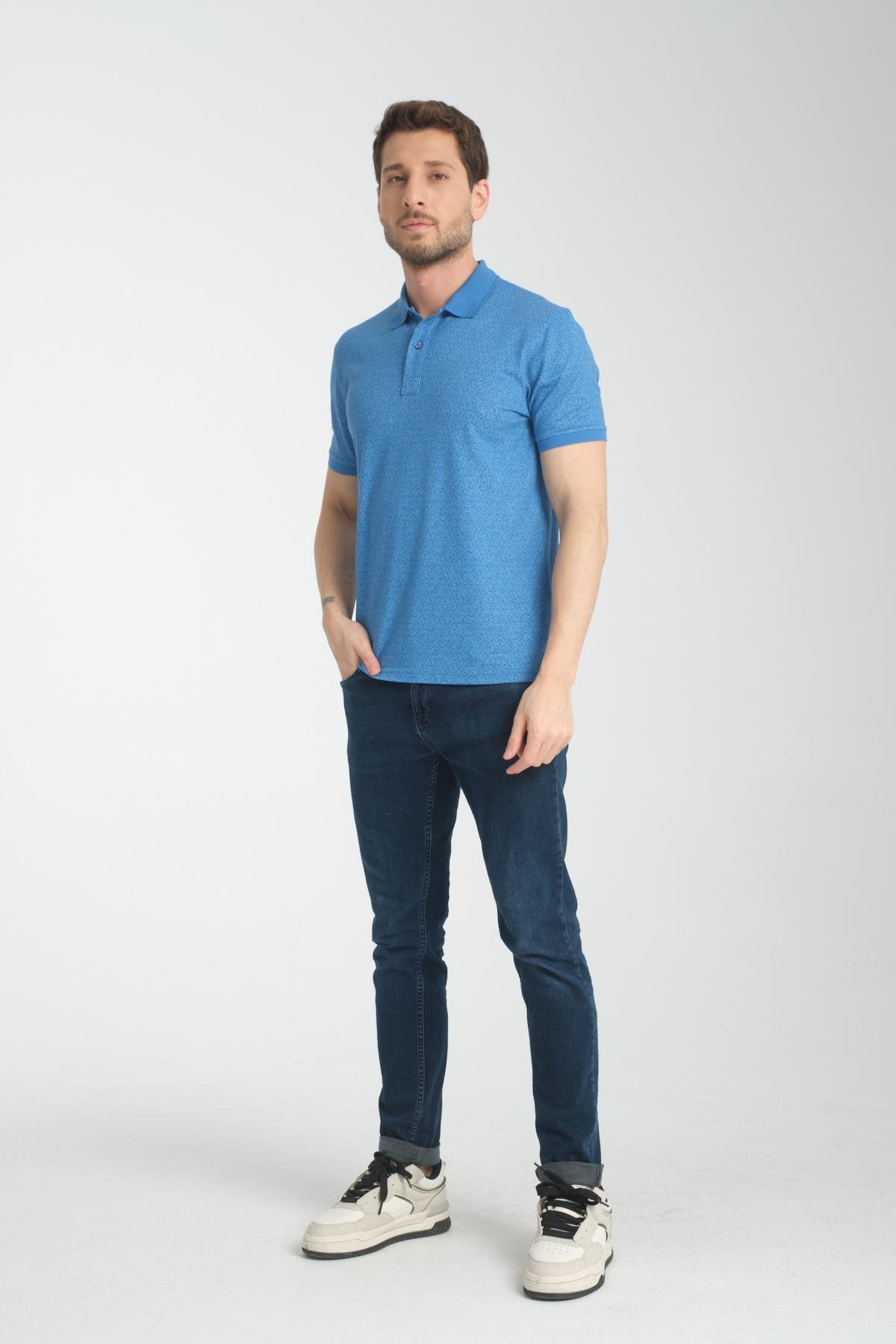Wholesale Men Blue T-shirt 736080