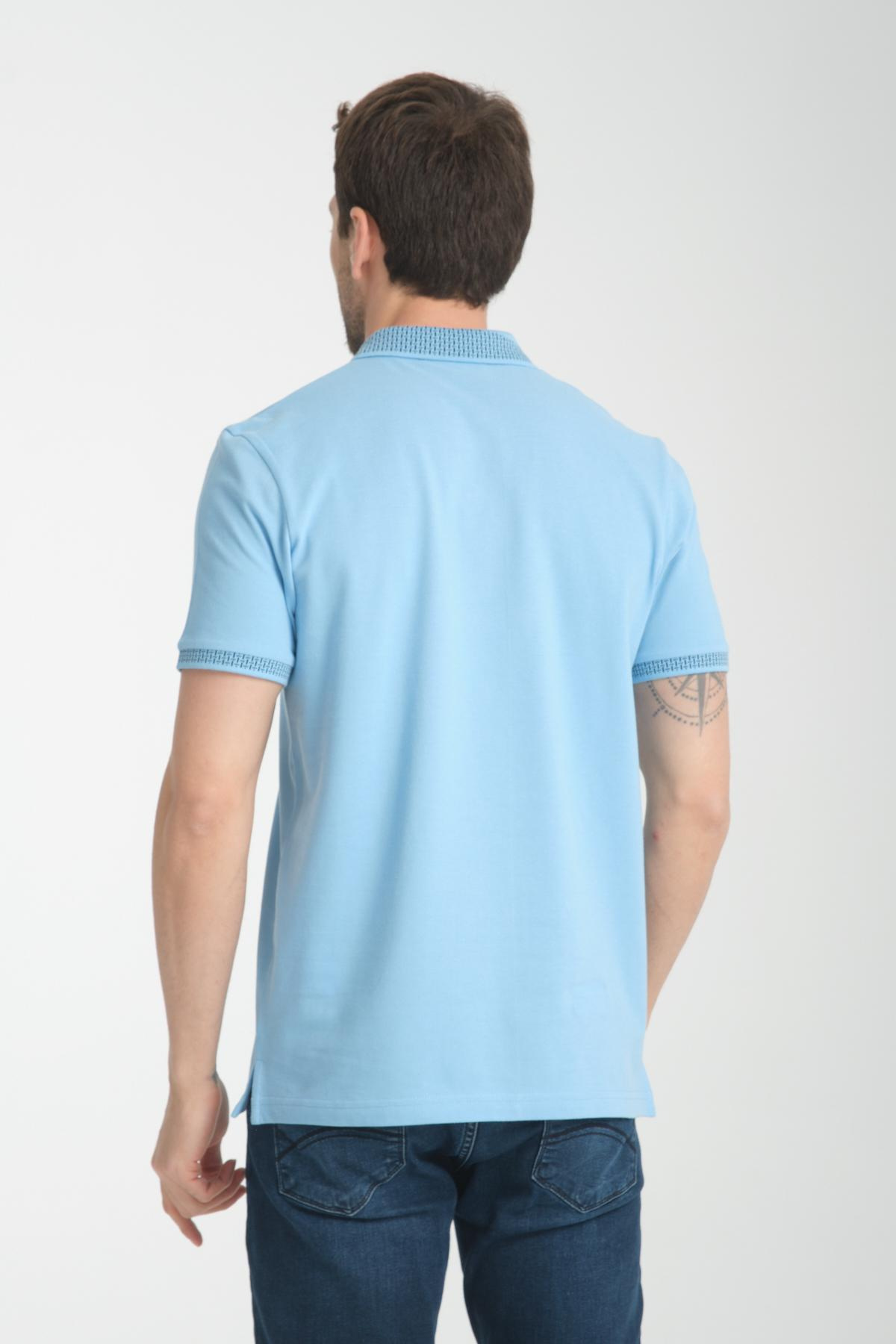 Wholesale Men Blue T-shirt 736124