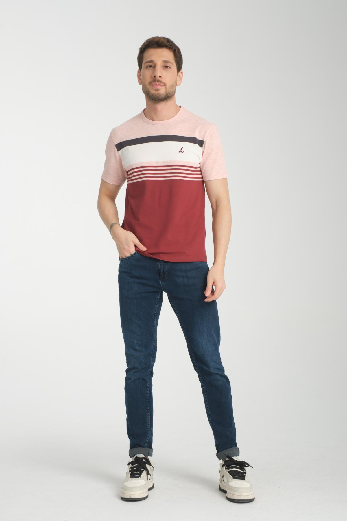 Wholesale Men Bordeaux  T-shirt 736190