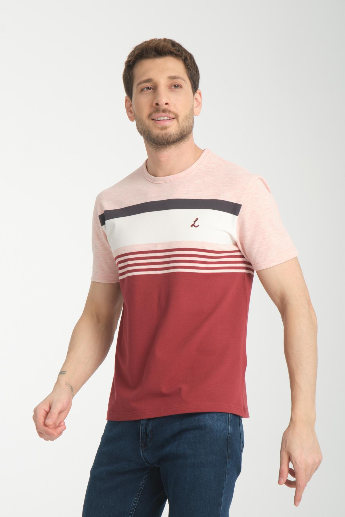 Wholesale Men Bordeaux  T-shirt 736190