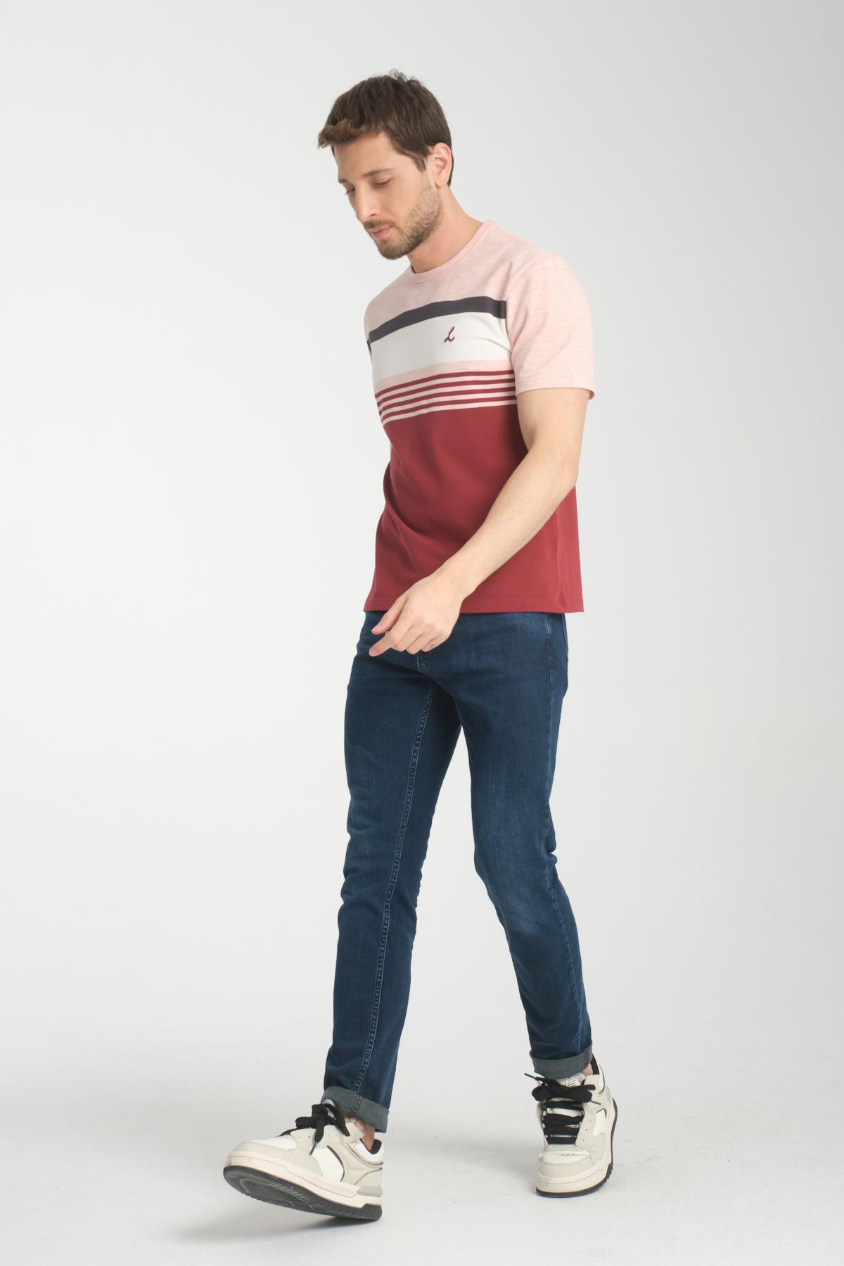 Wholesale Men Bordeaux  T-shirt 736190