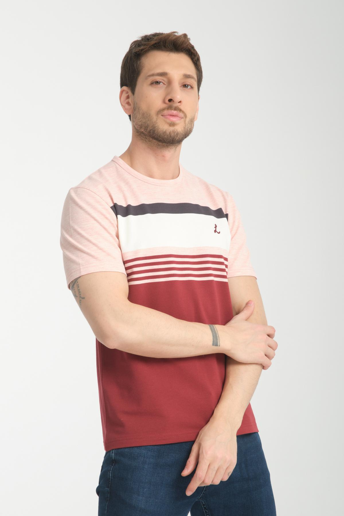 Wholesale Men Bordeaux  T-shirt 736190