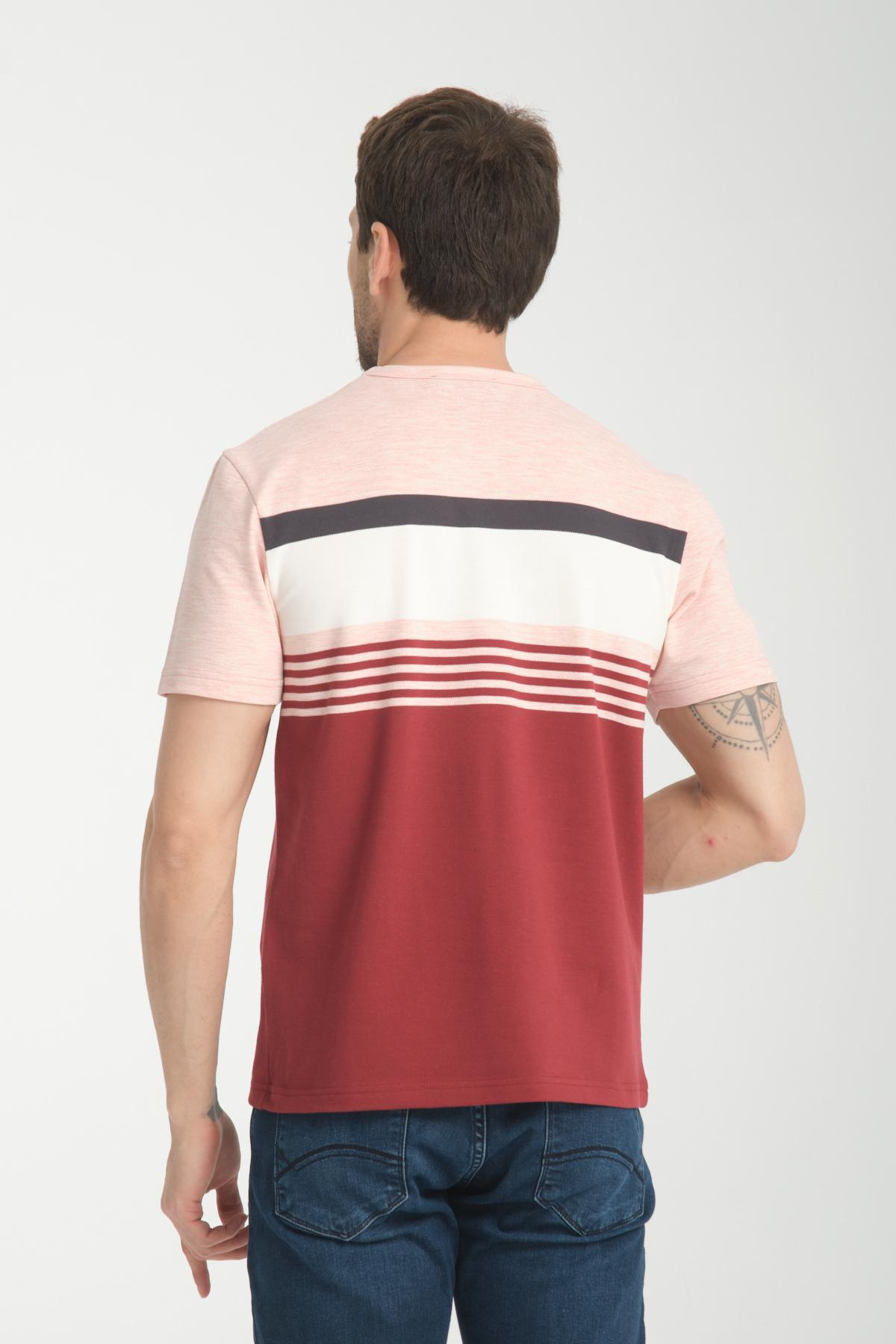 Wholesale Men Bordeaux  T-shirt 736190