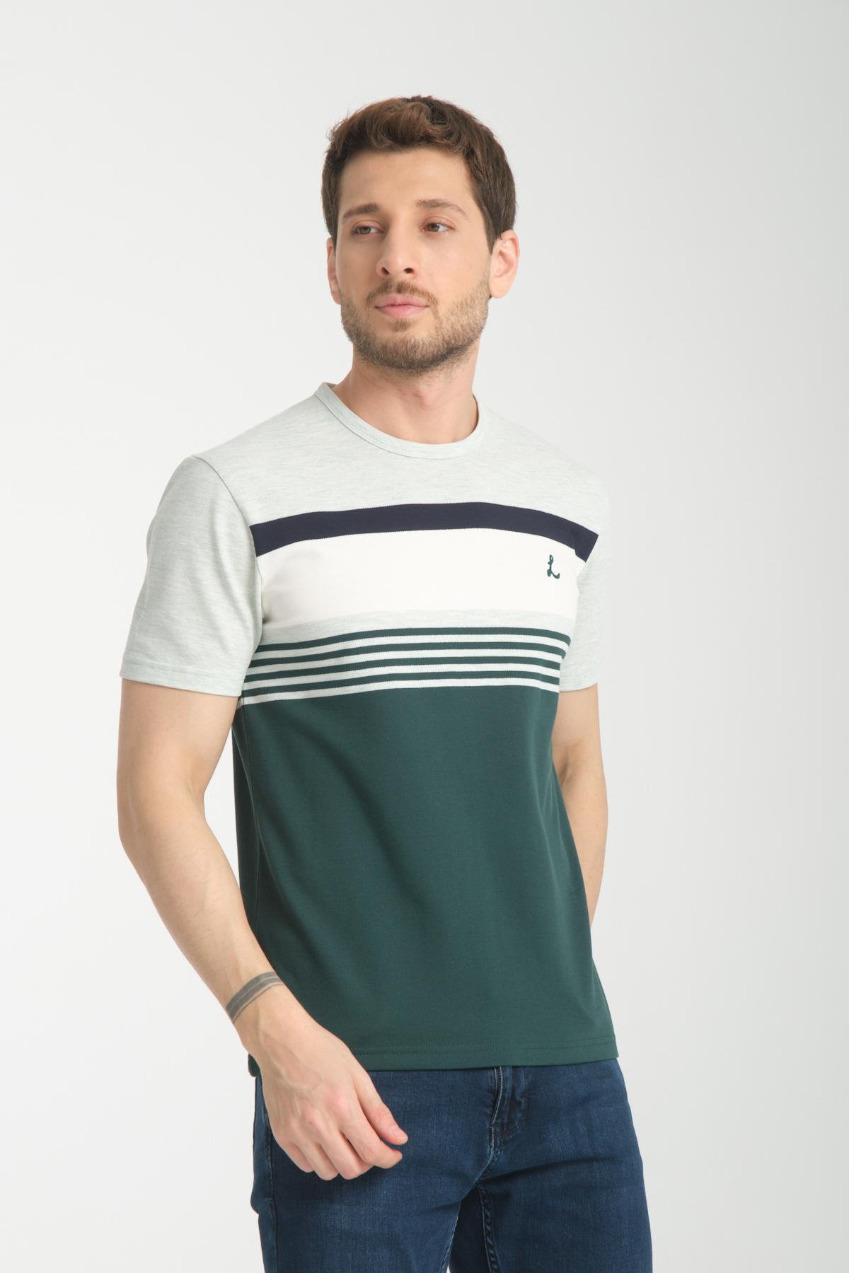 Wholesale Men Green T-shirt 736188