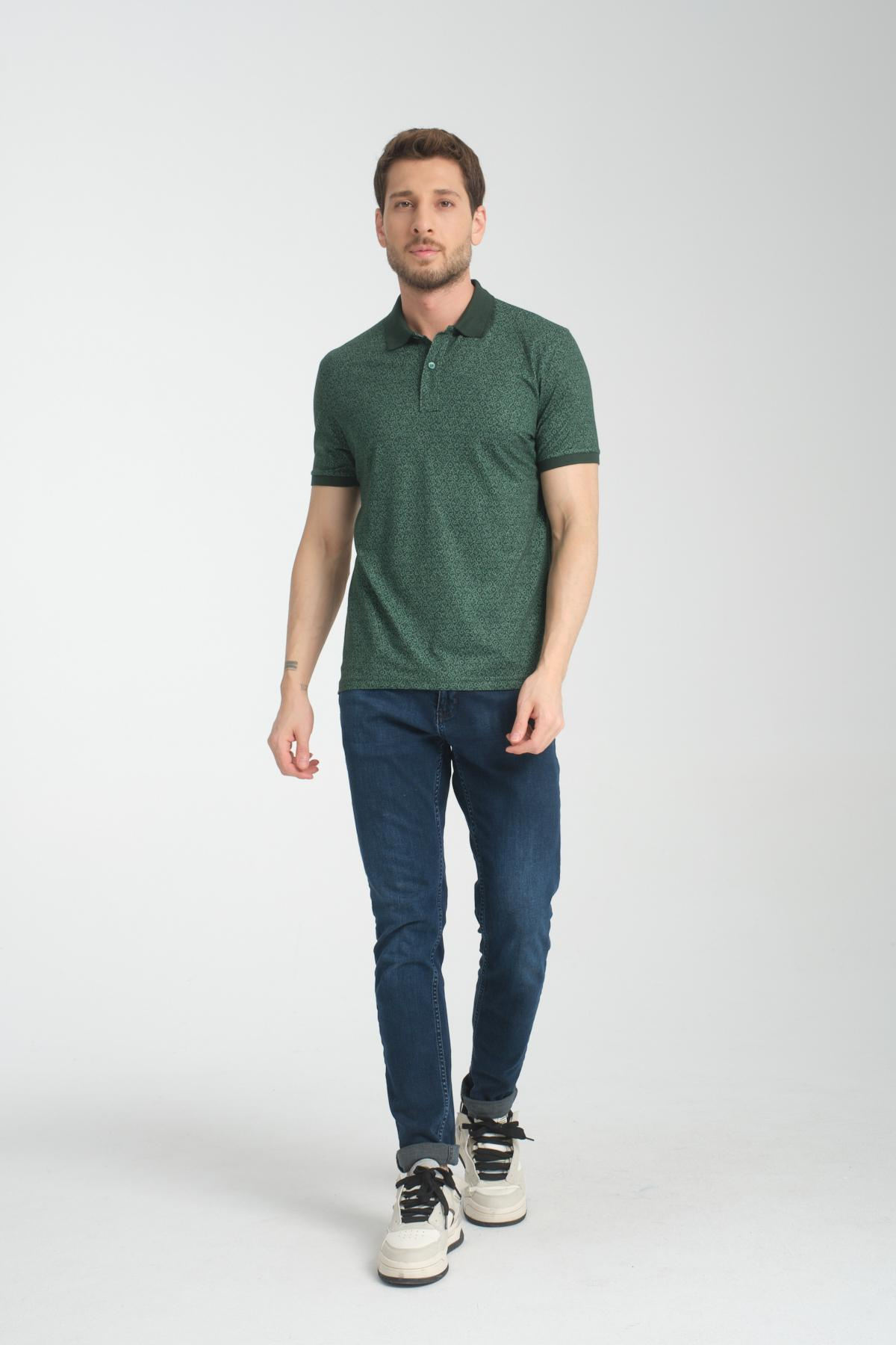 Wholesale Men Green T-shirt 736077