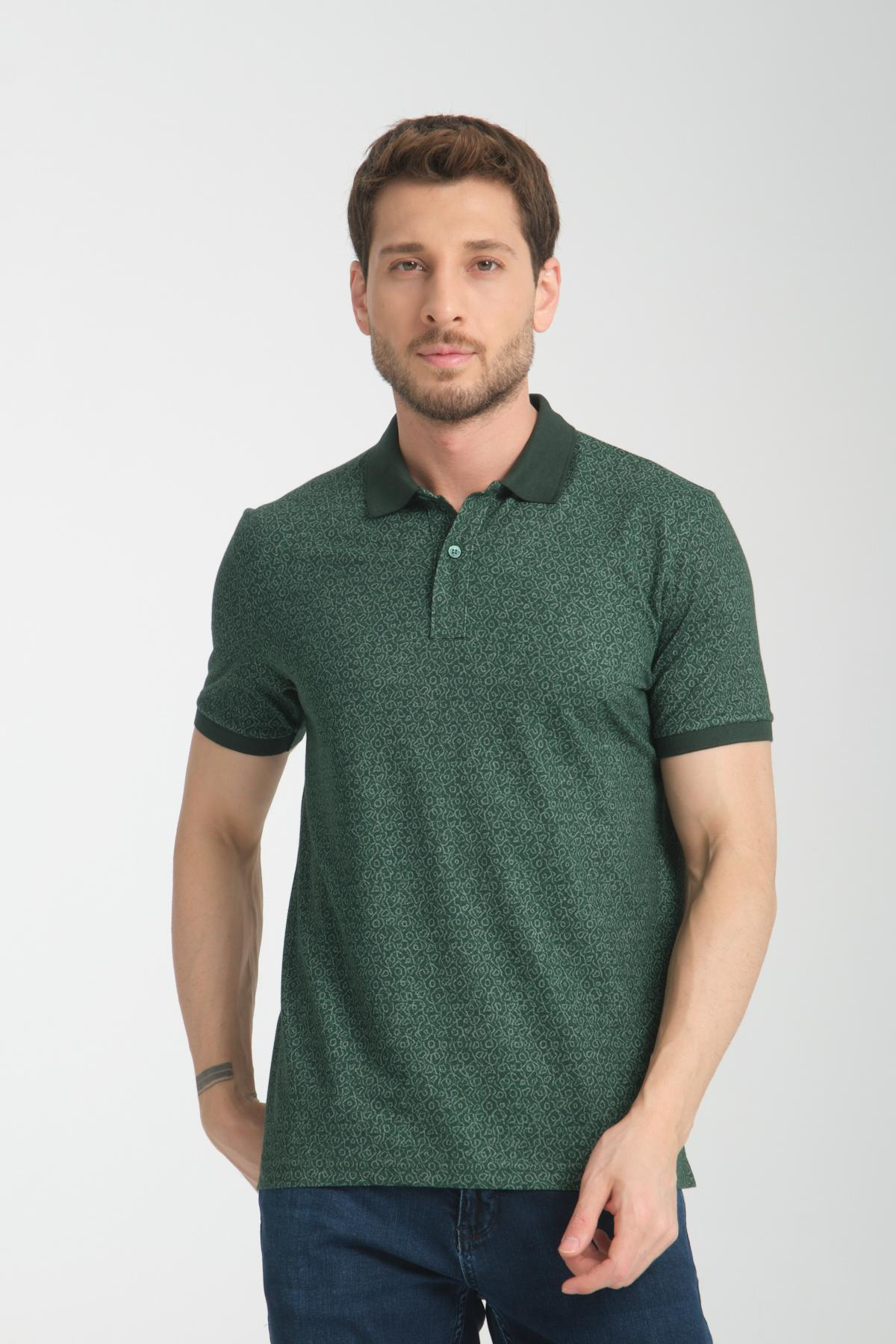 Wholesale Men Green T-shirt 736077
