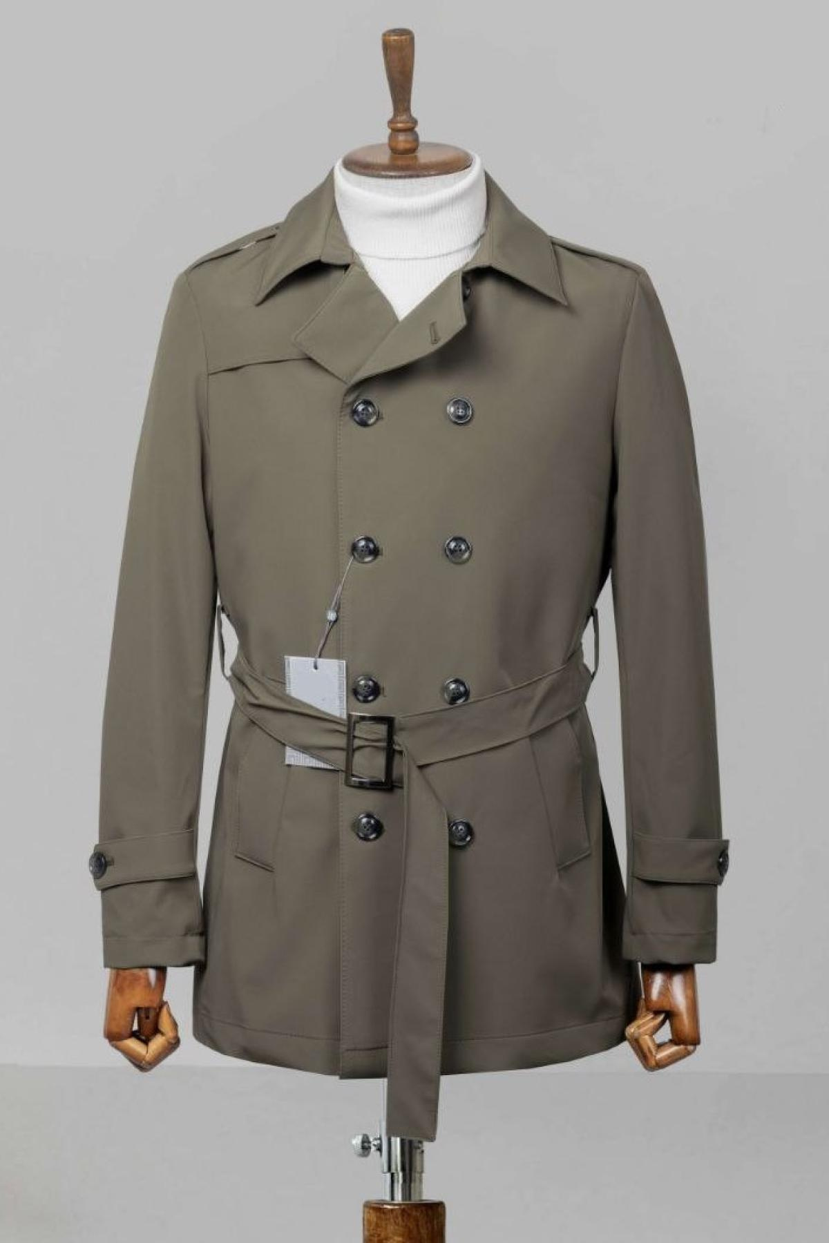 Wholesale Men Khaki Trench Coat 738165