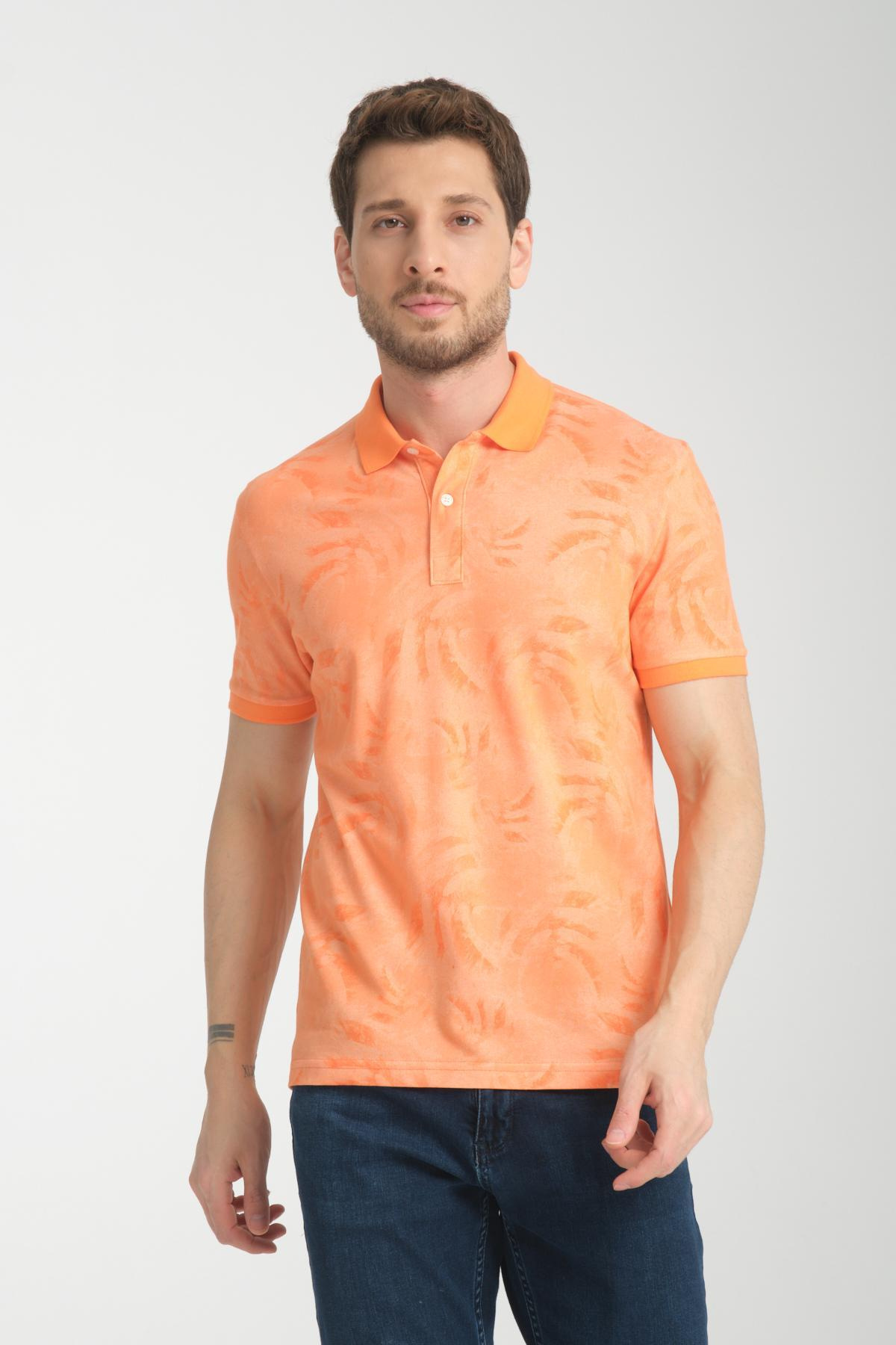 Wholesale Men Light Orange T-shirt 736088
