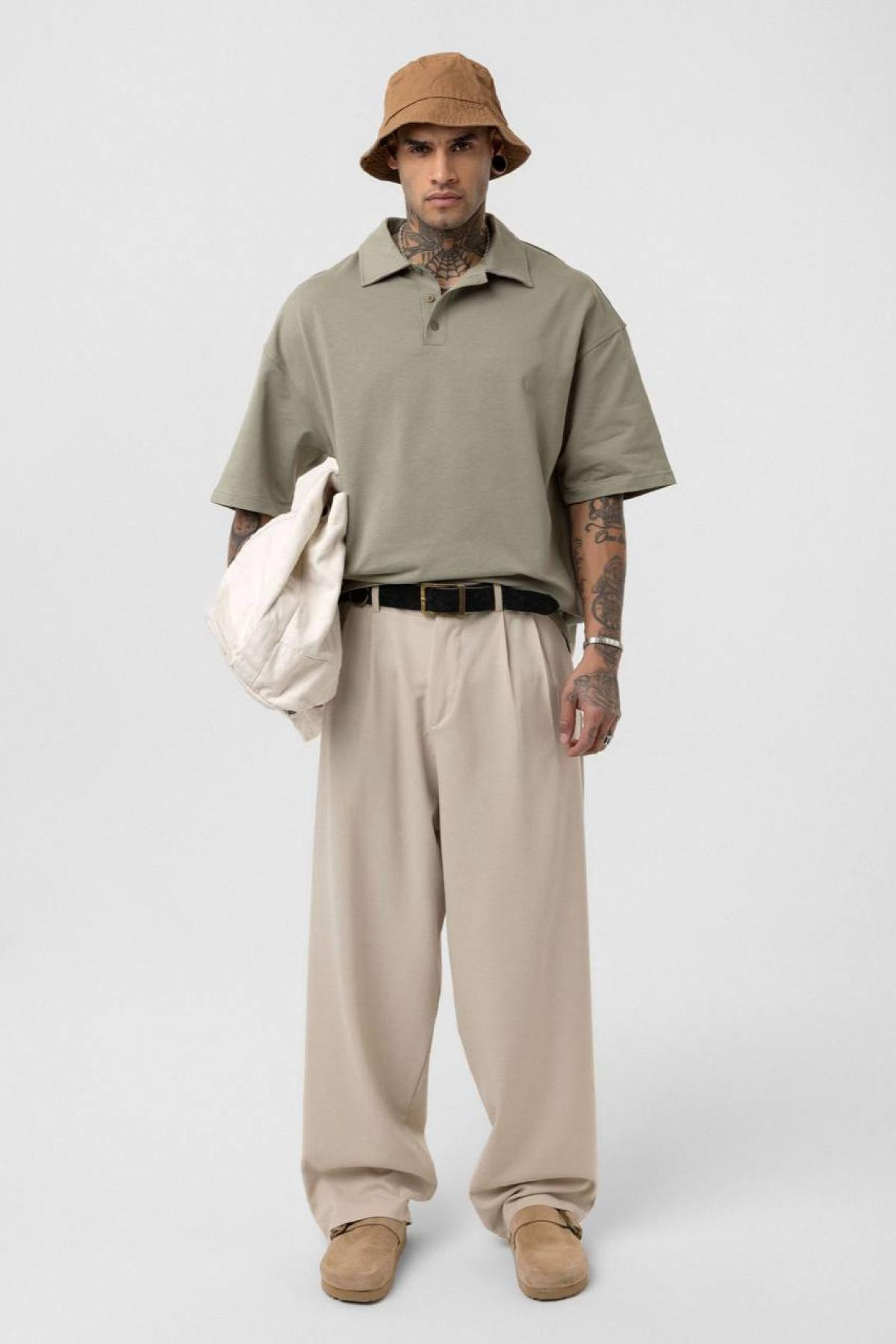 Wholesale Men Matte Mint Oversize T-shirt 722685