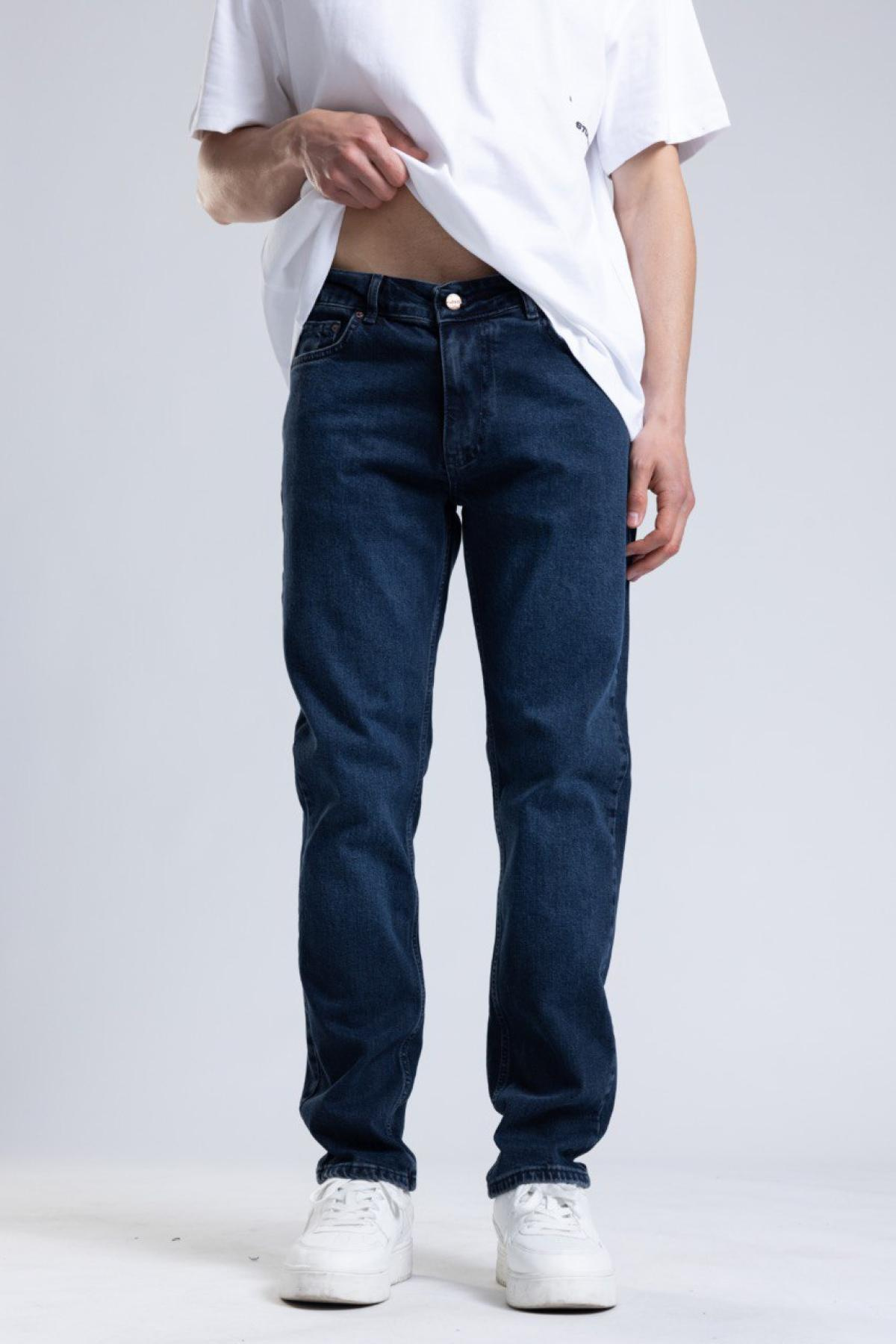 Wholesale Men Navy Regular Jeans 736549