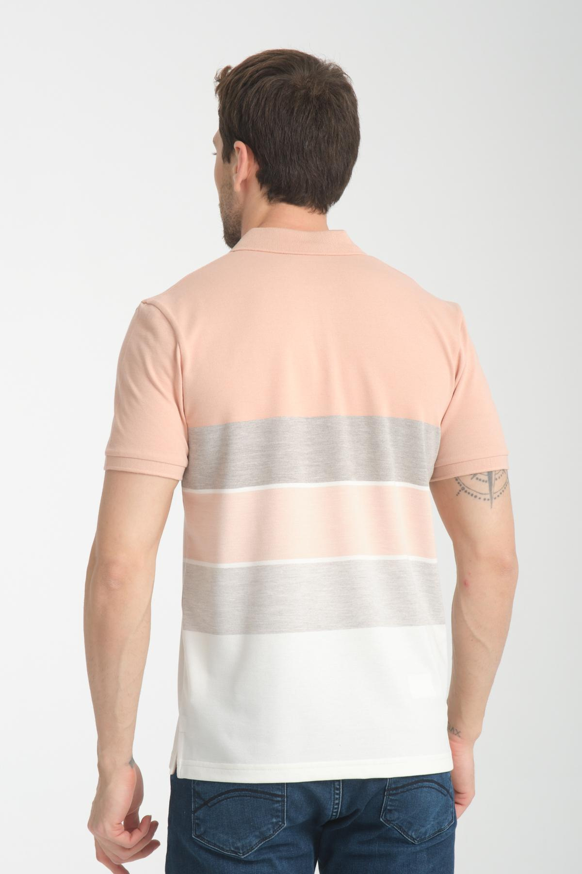 Wholesale Men Peach T-shirt 736082