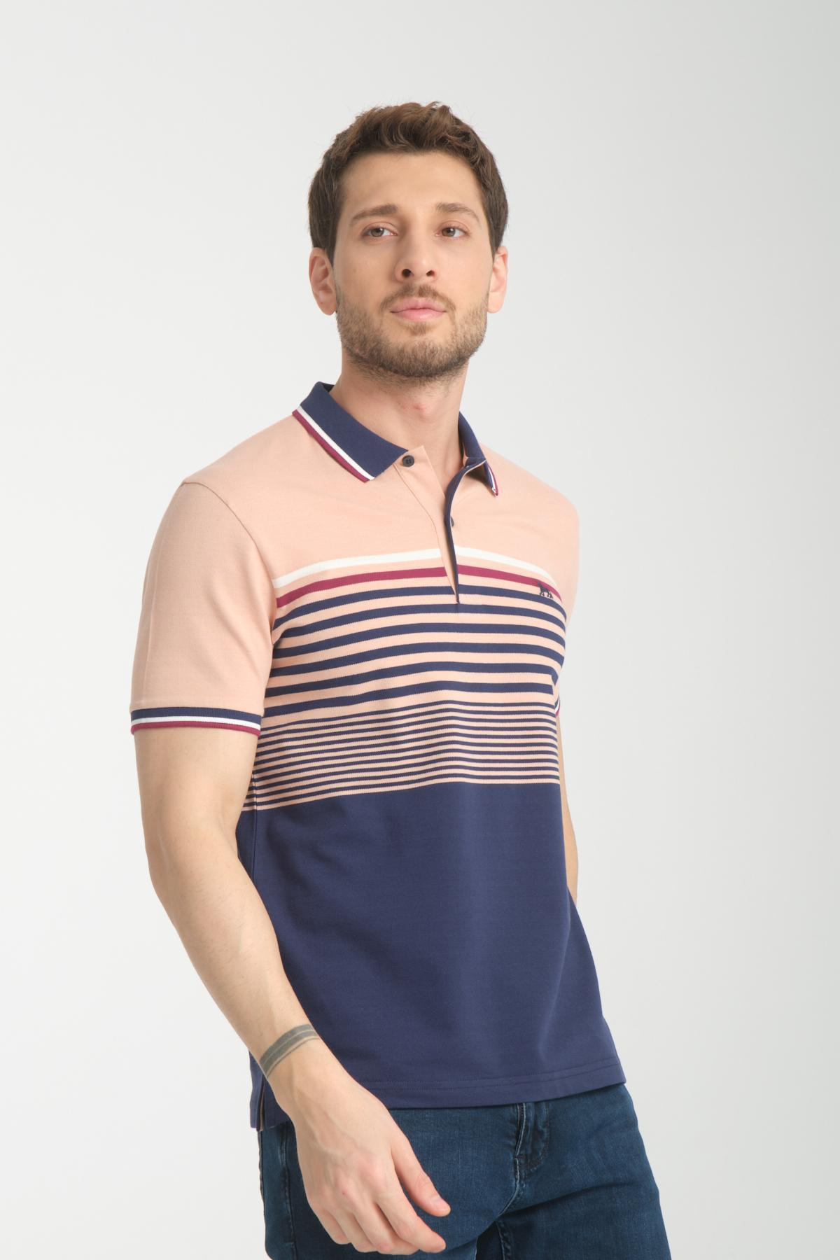 Wholesale Men Peach T-shirt 736107