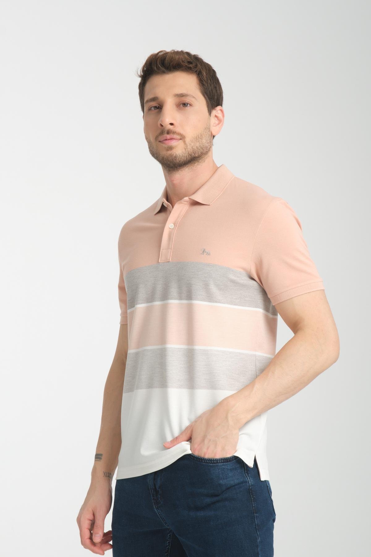 Wholesale Men Peach T-shirt 736082