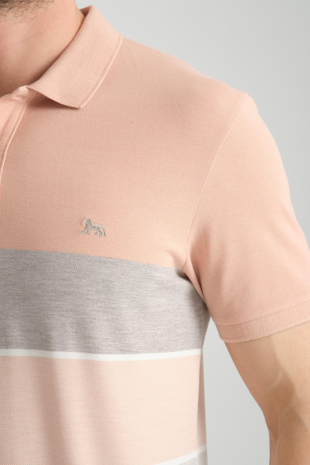 Wholesale Men Peach T-shirt 736082