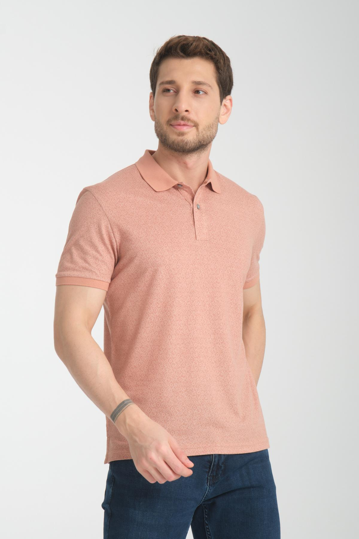 Wholesale Men Peach T-shirt 736075