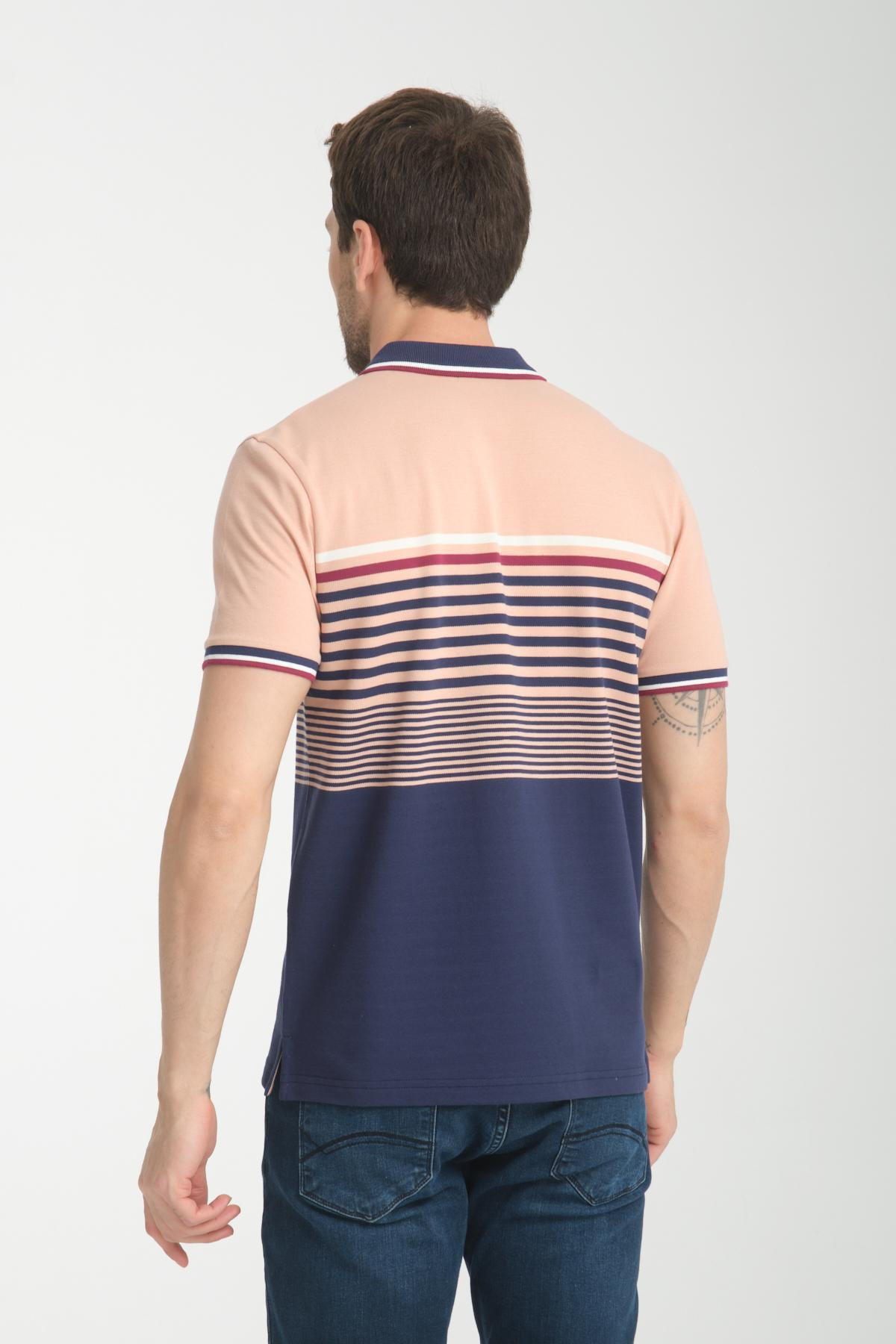 Wholesale Men Peach T-shirt 736107