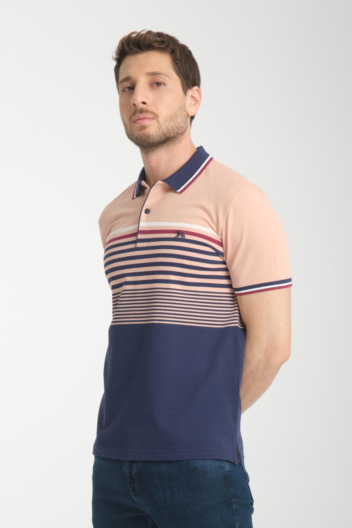 Wholesale Men Peach T-shirt 736107