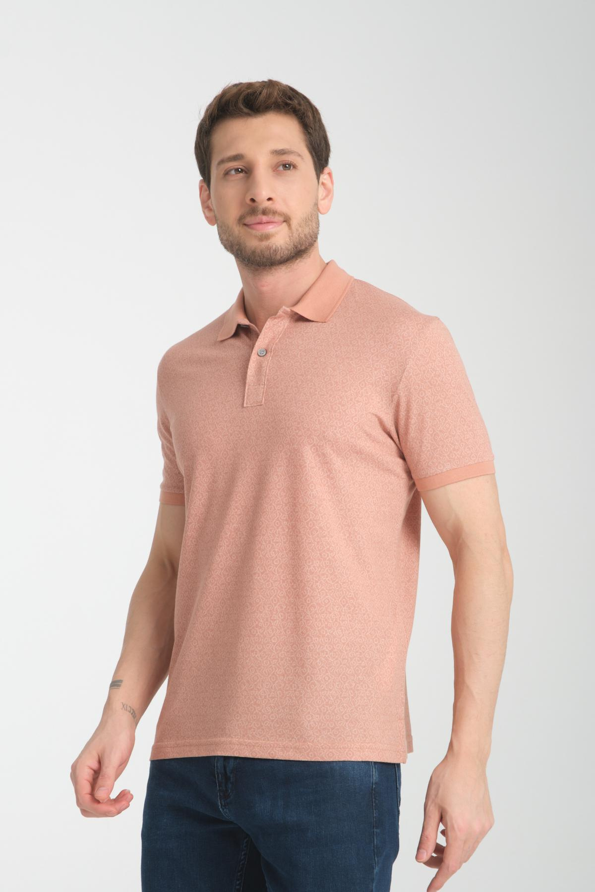Wholesale Men Peach T-shirt 736075