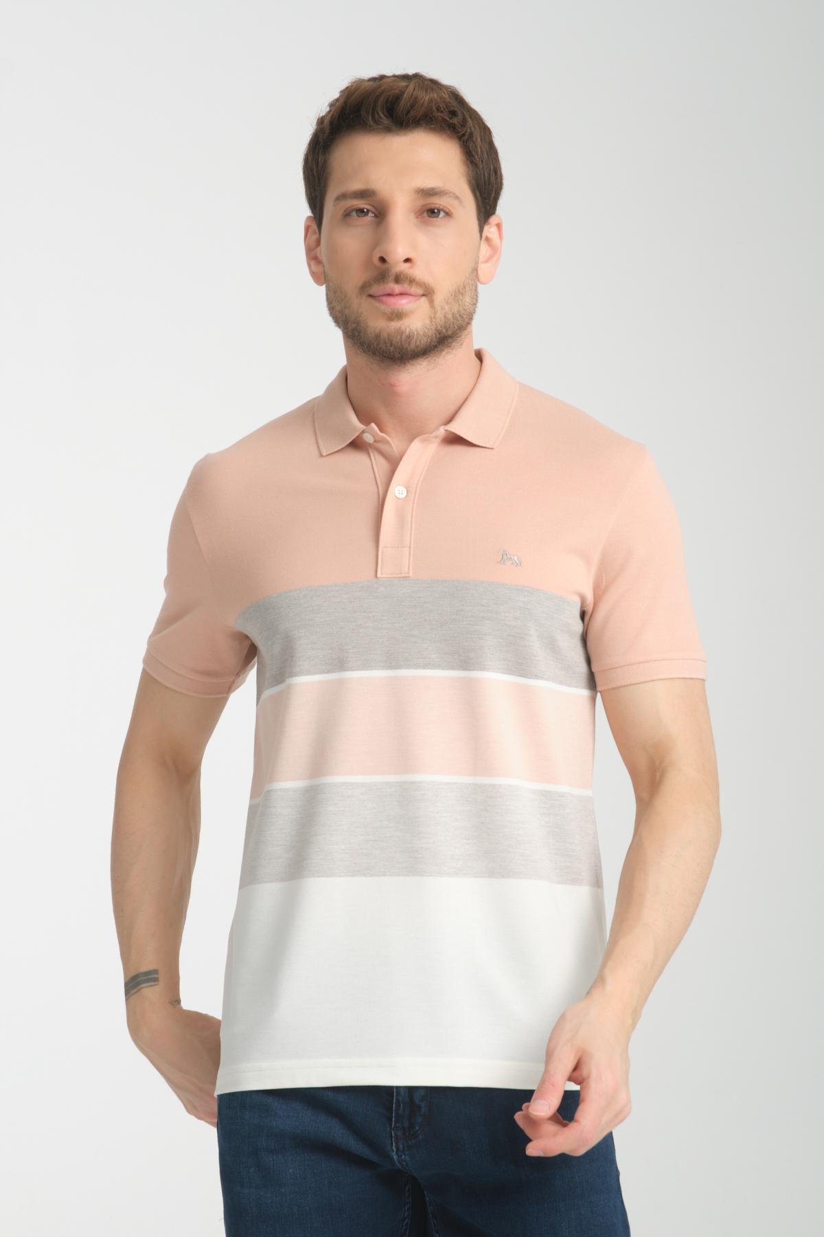 Wholesale Men Peach T-shirt 736082