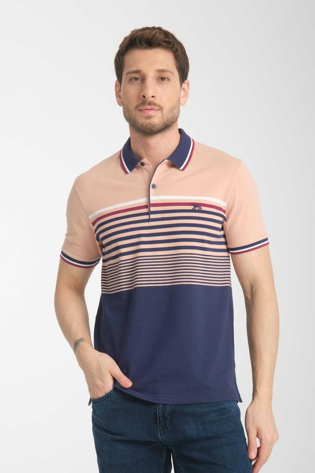 Wholesale Men Peach T-shirt 736107