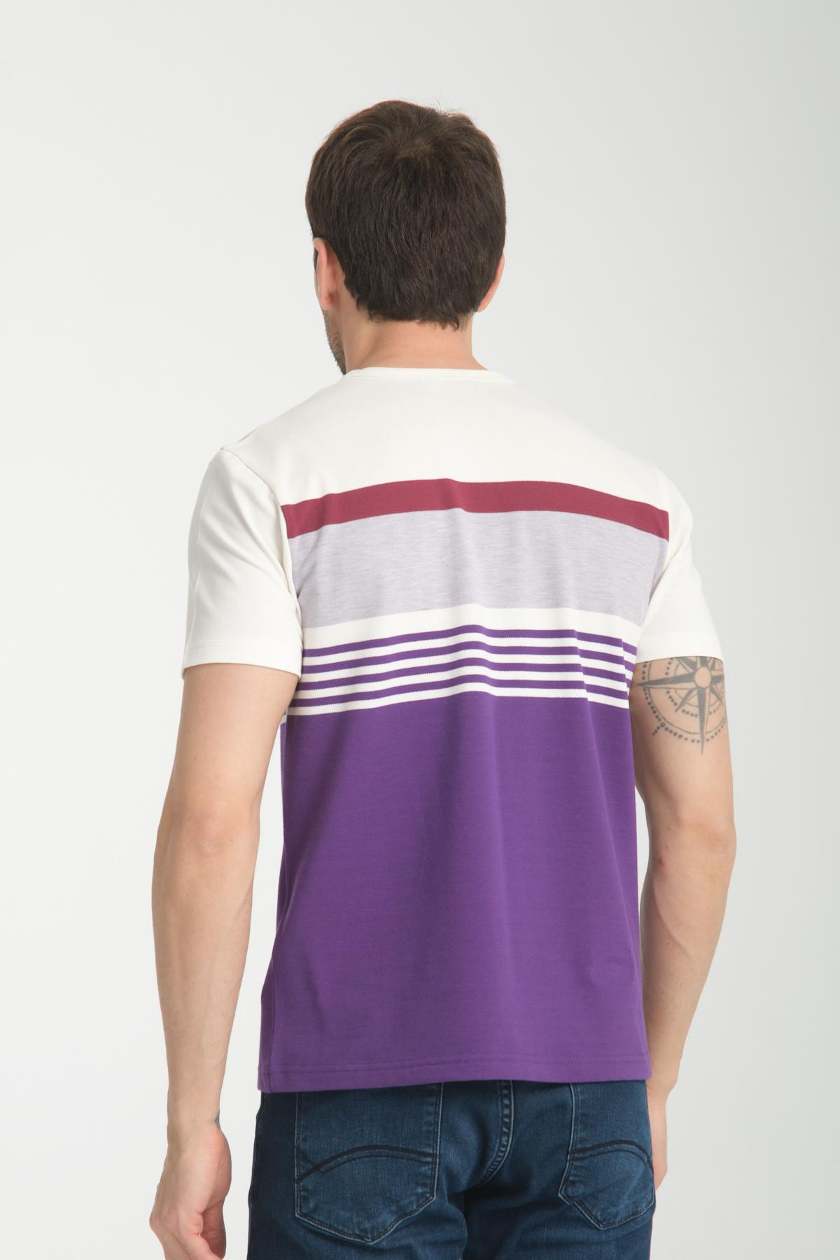 Wholesale Men Purple  T-shirt 736189