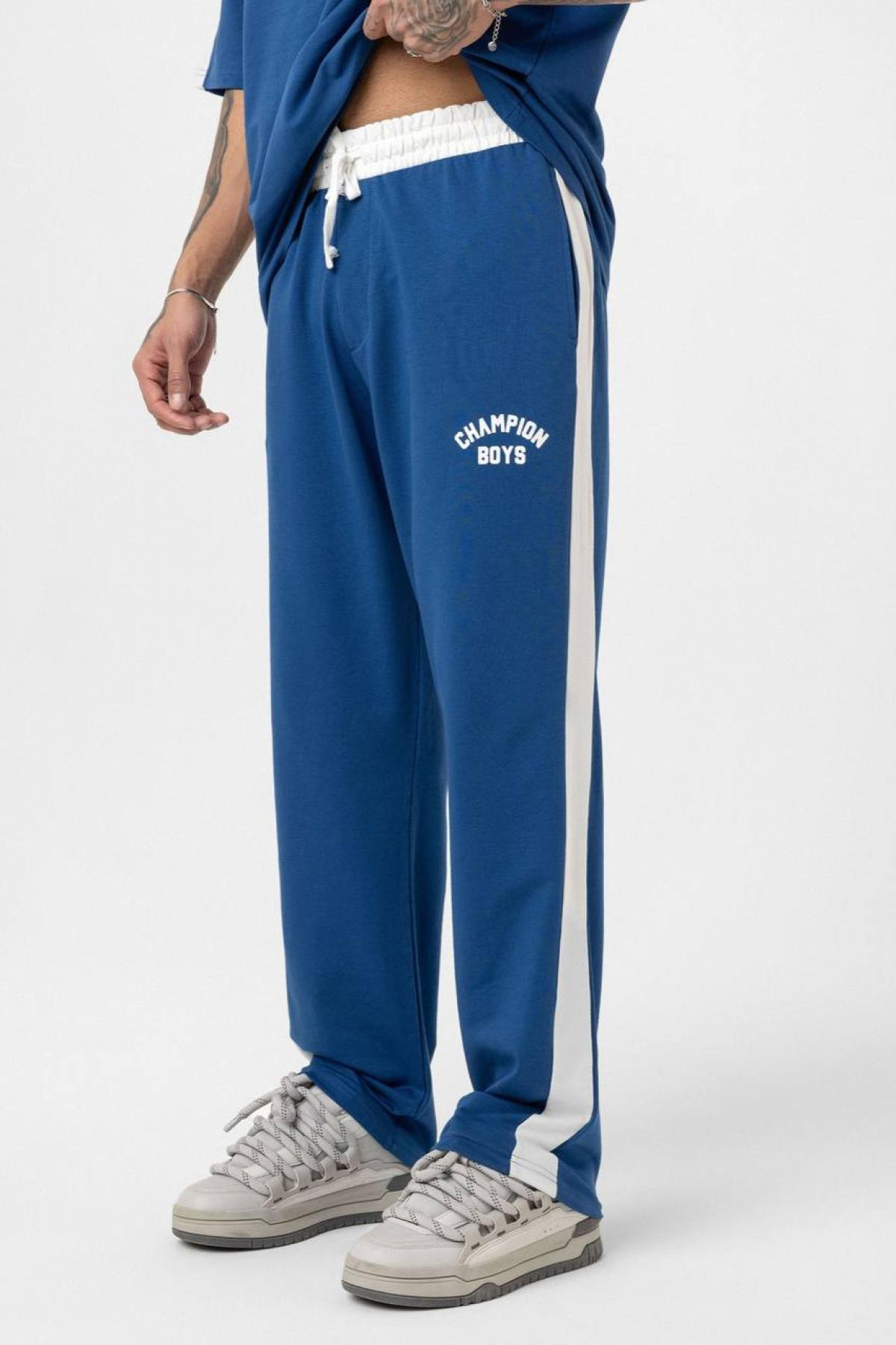 Wholesale Men Sax Blue Tracksuit 722709