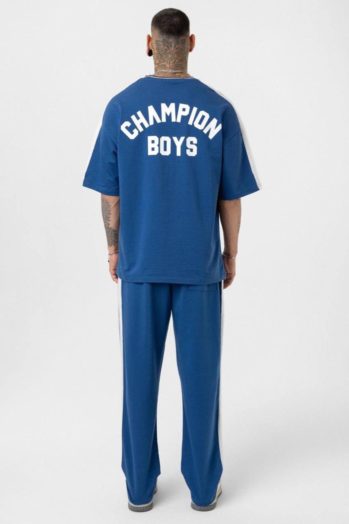 Wholesale Men Sax Blue Tracksuit 722709