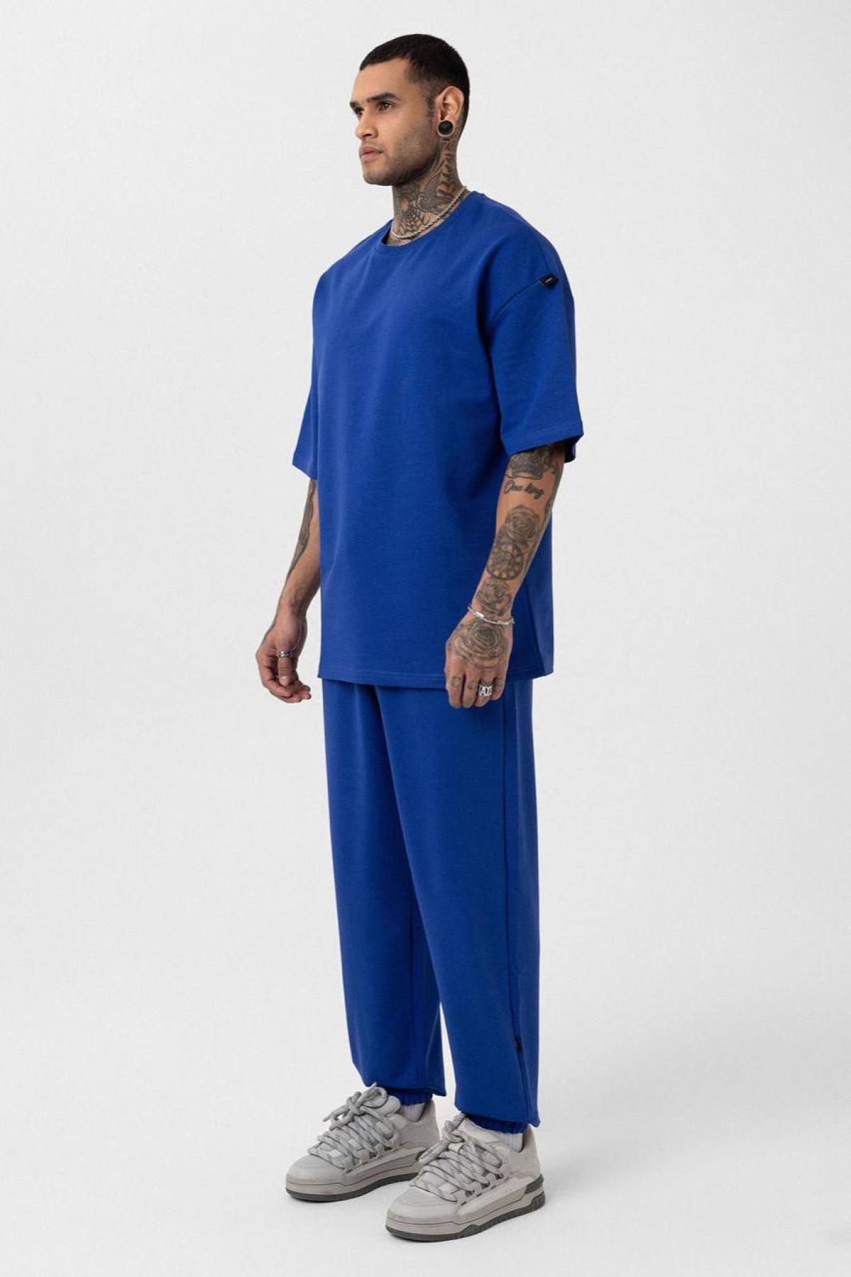 Wholesale Men Sax Blue Tracksuit 722717