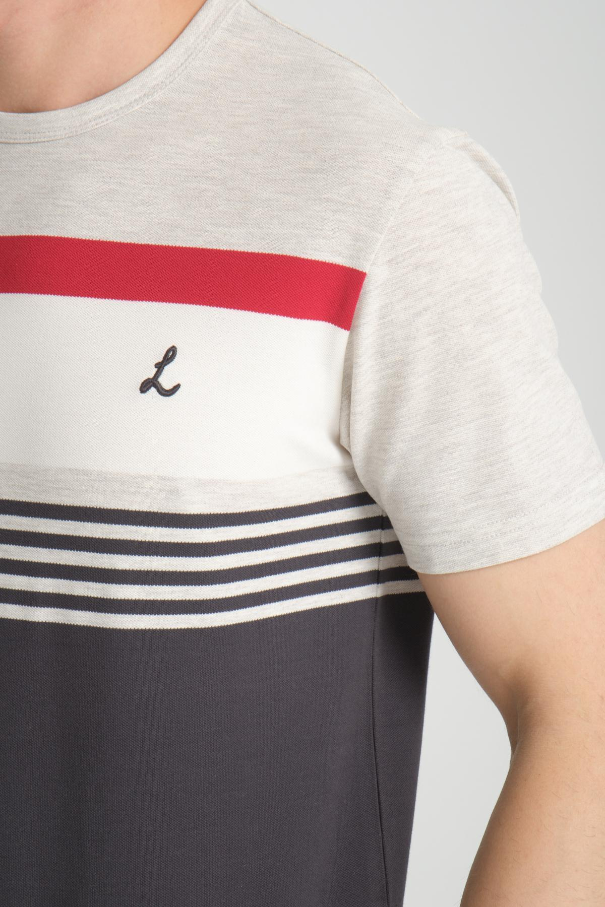 Wholesale Men Smoke Gray T-shirt 736191