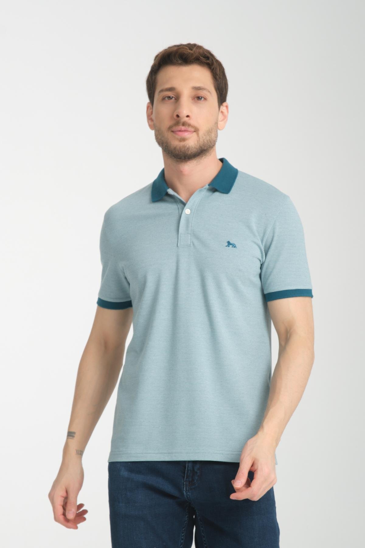 Wholesale Men Turquoise T-shirt 736093