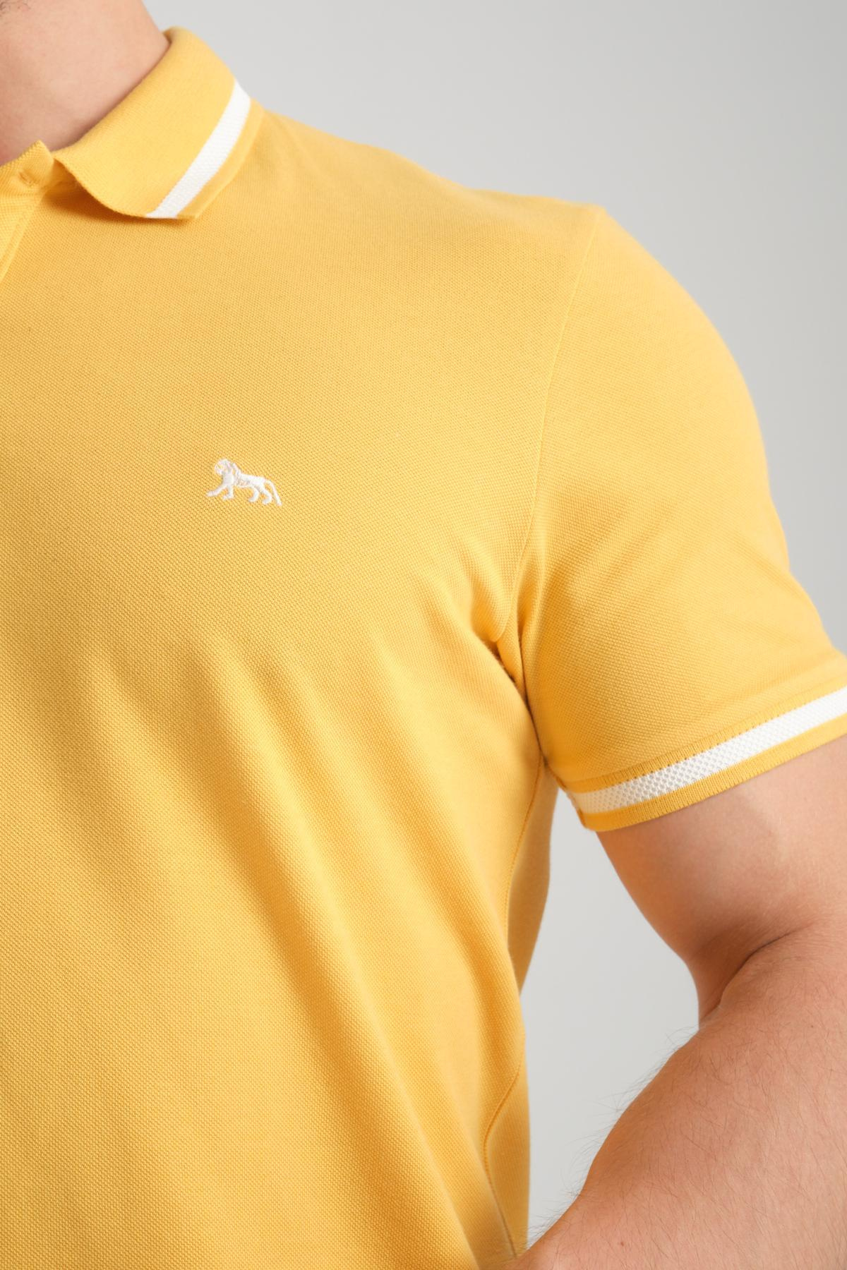 Wholesale Men Yellow Polo T-shirt 732259