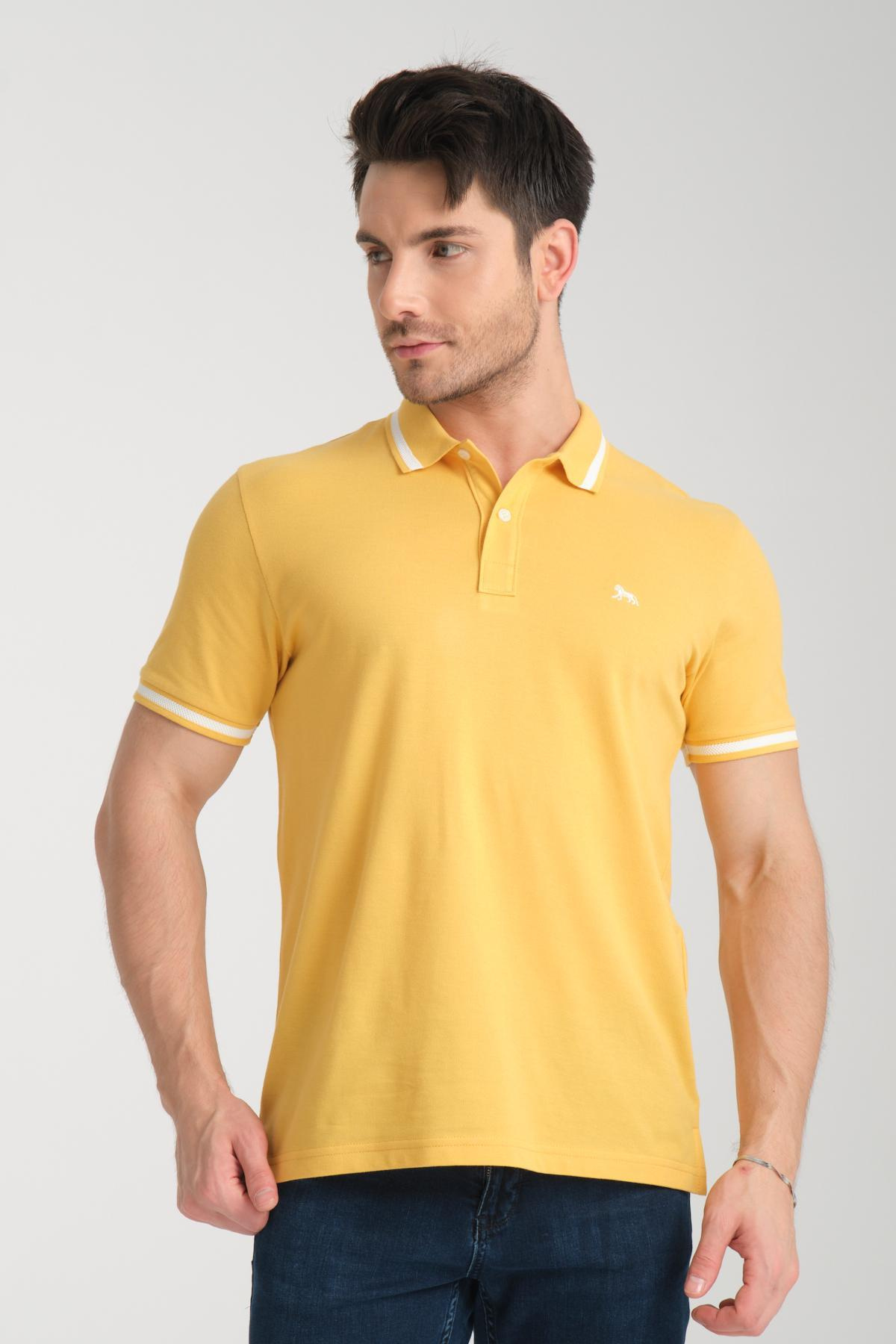 Wholesale Men Yellow Polo T-shirt 732259
