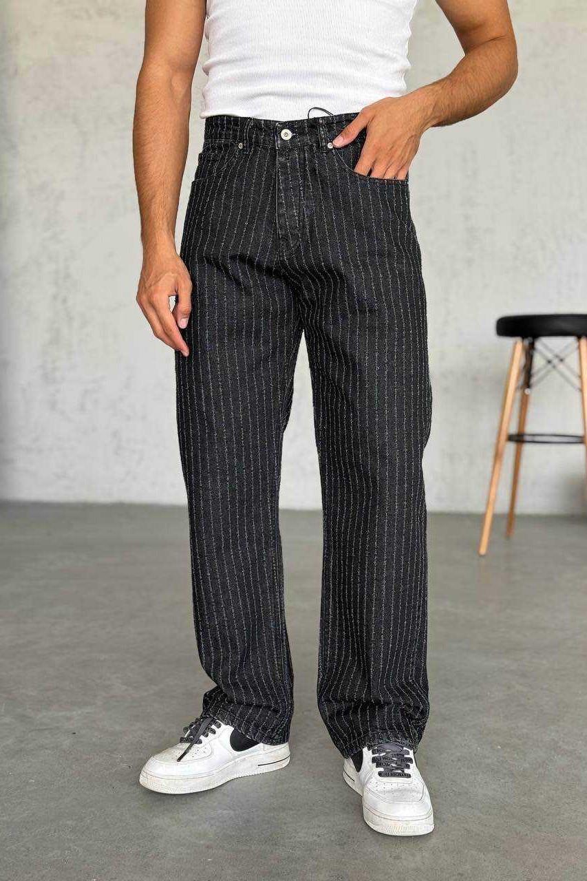 Wholesale Men's Anthracite Baggy Jeans 1504W26-PNT3170