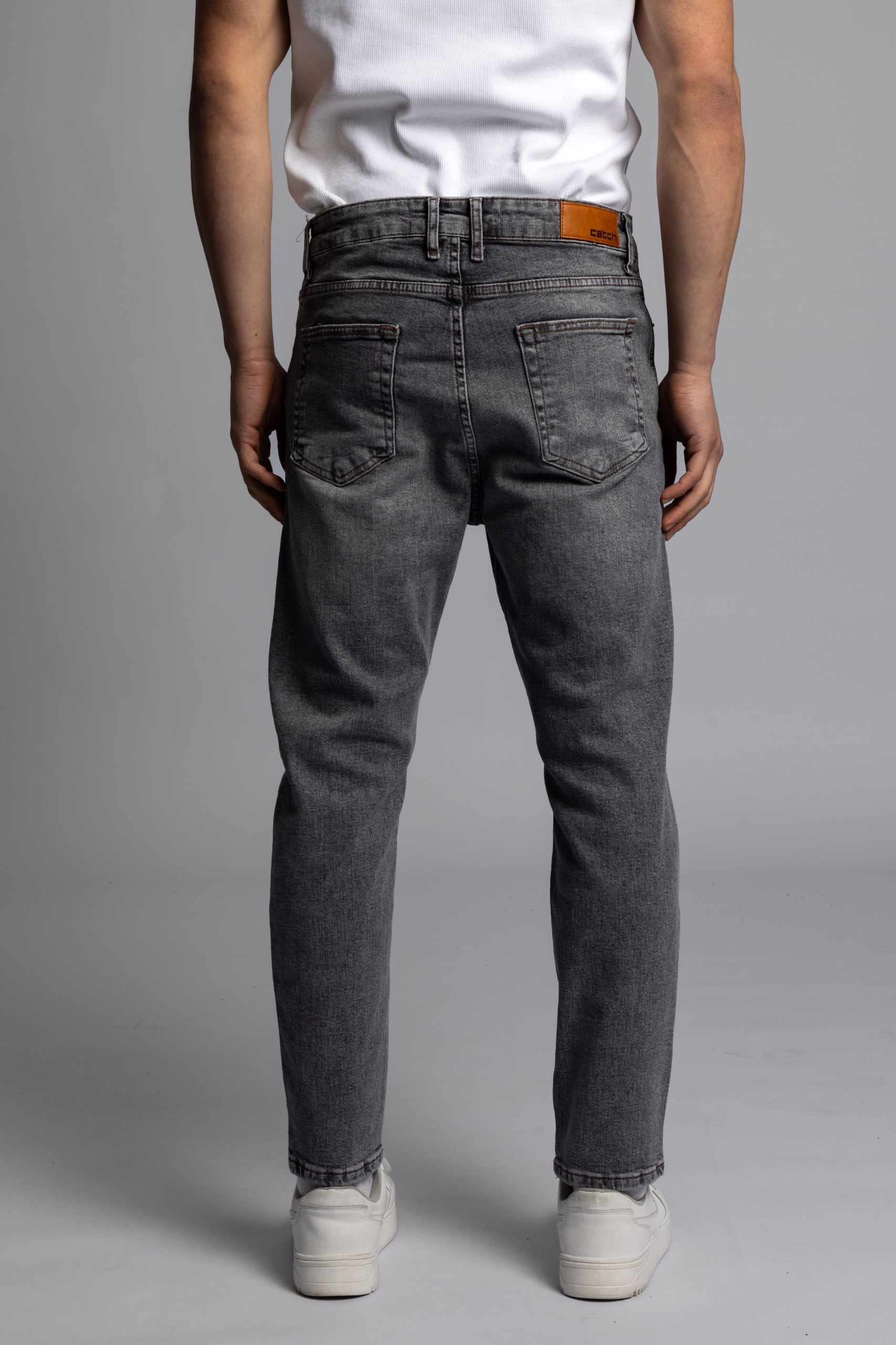 Wholesale Men's Anthracite Baggy Jeans 1503W26-6599-XD