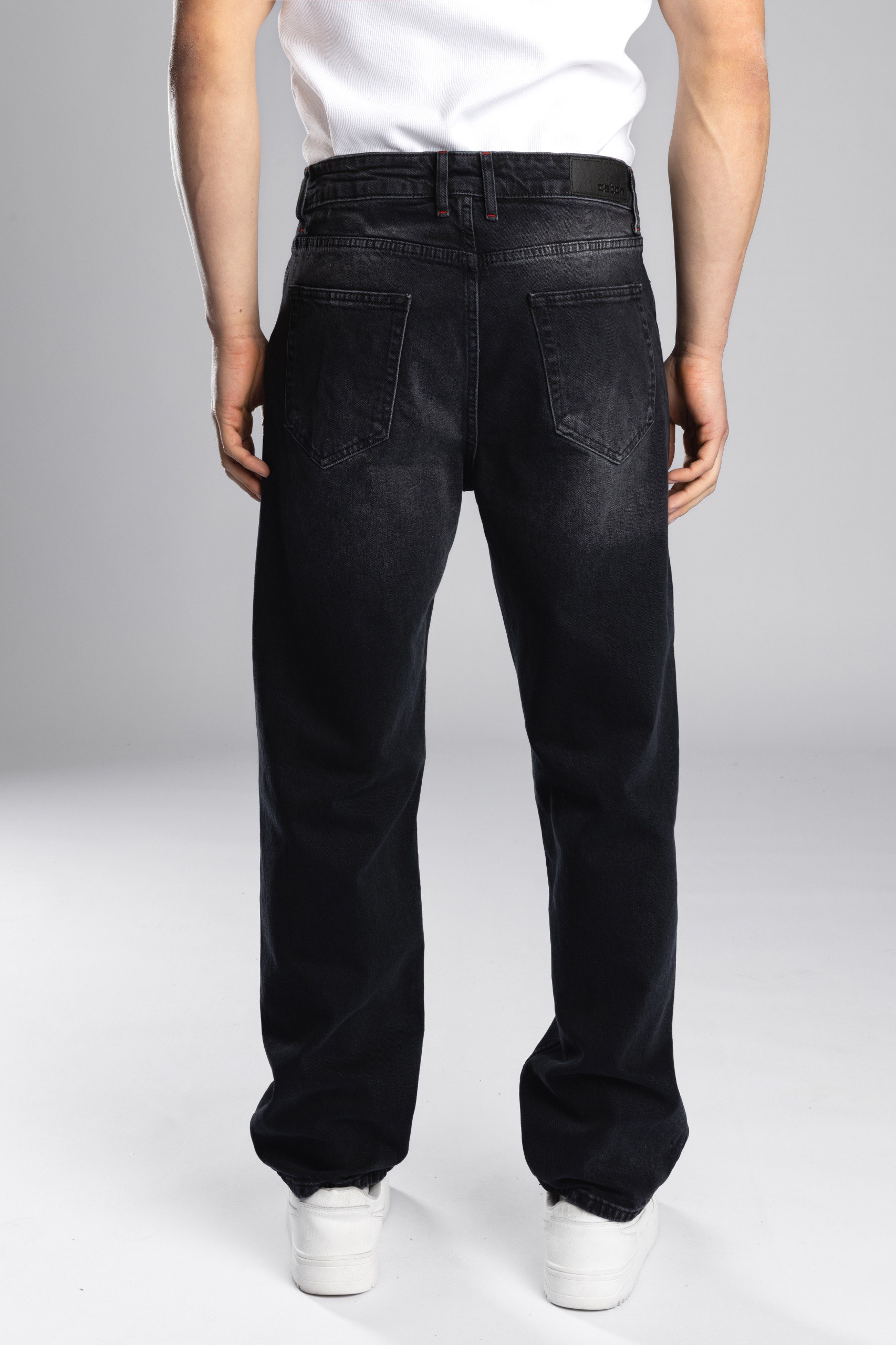 Wholesale Men's Anthracite Baggy Jeans 1503W26-6553-L2