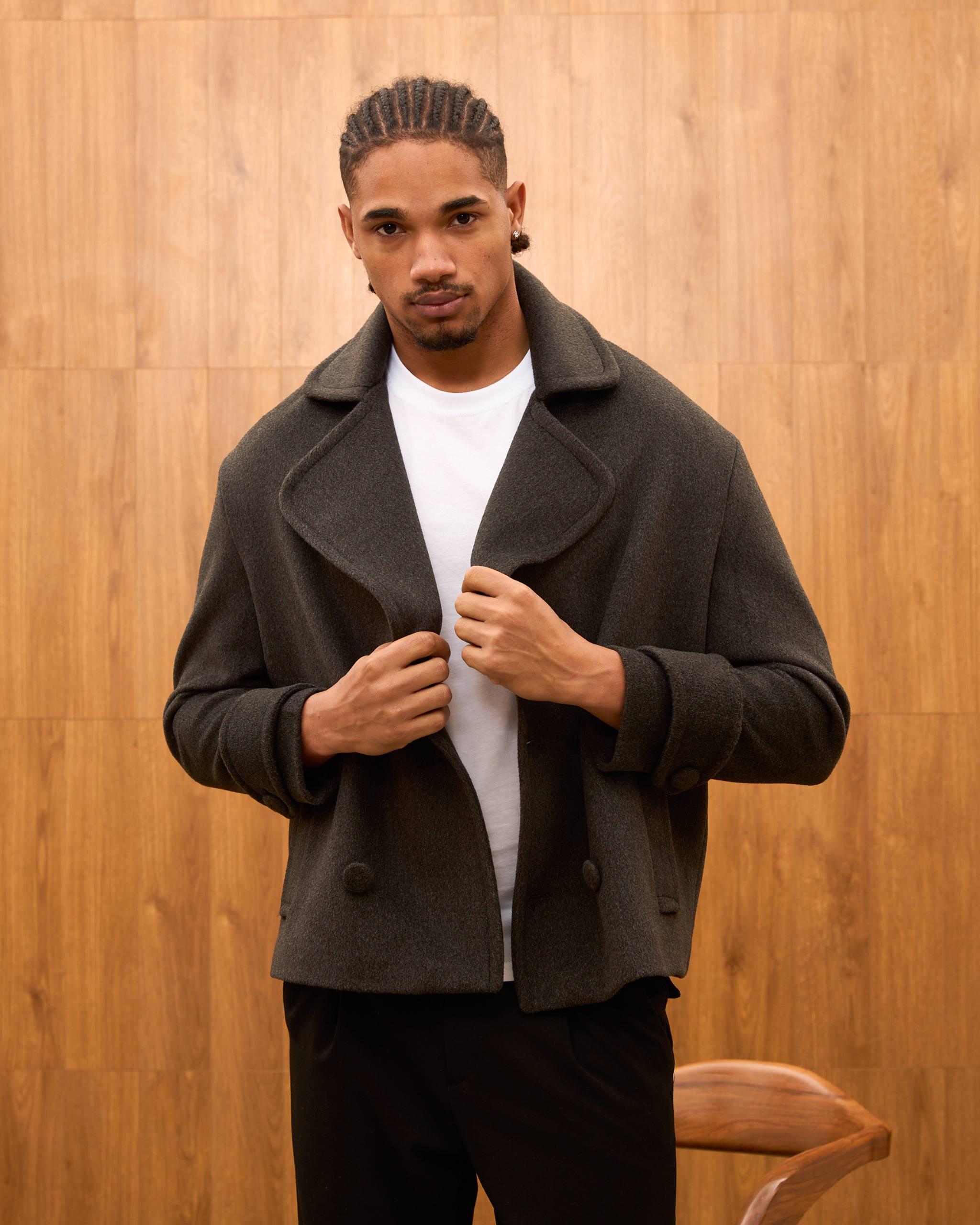 Wholesale Men's Anthracite Coat 1603W26-M1070