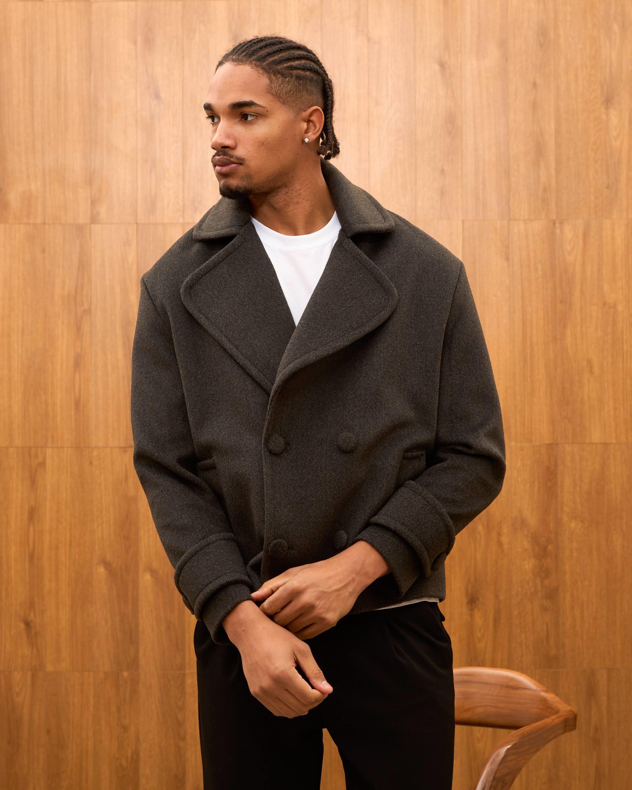 Wholesale Men's Anthracite Coat 1603W26-M1070