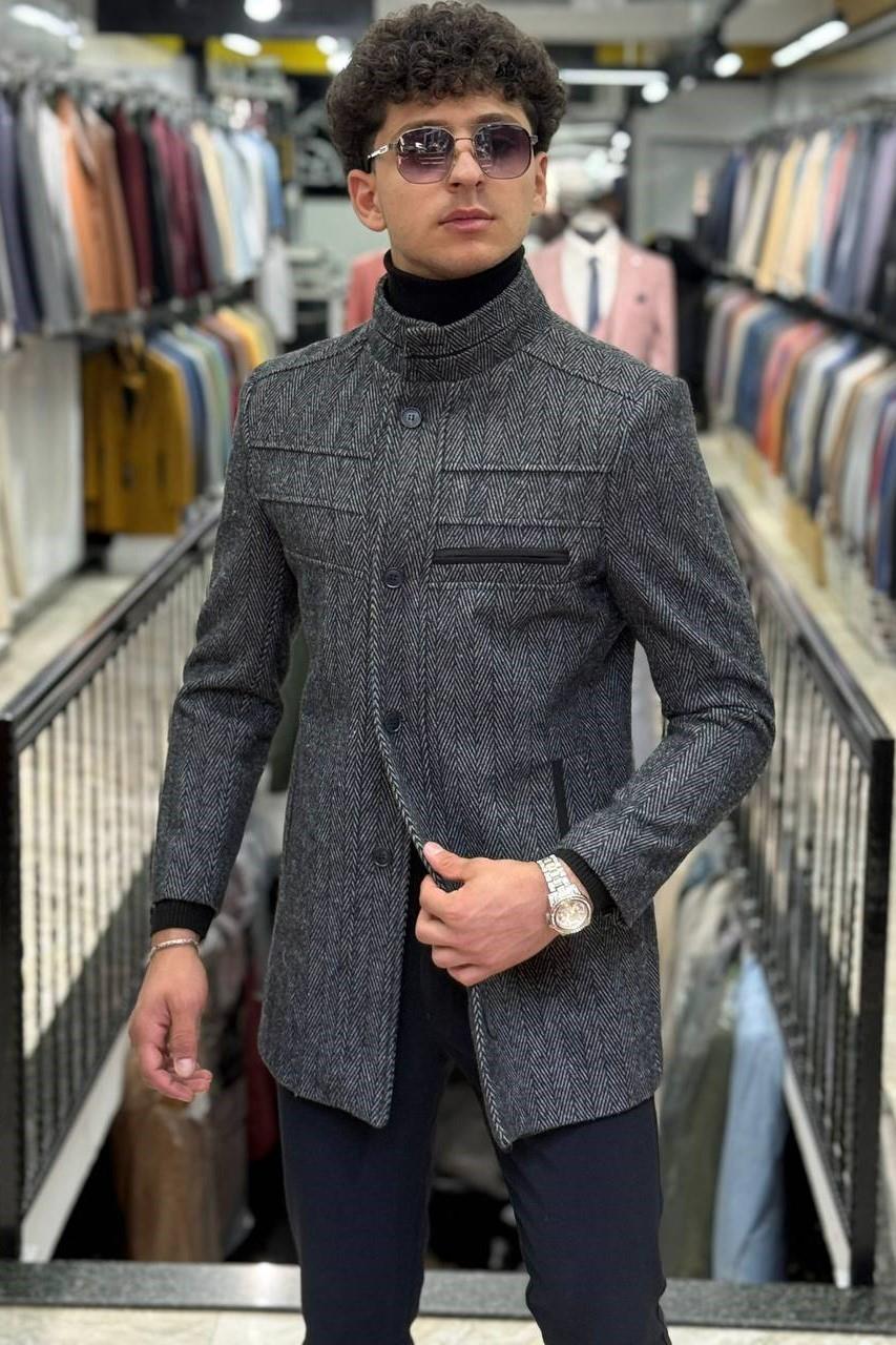 Wholesale Men's Anthracite Coat 1701W26-047