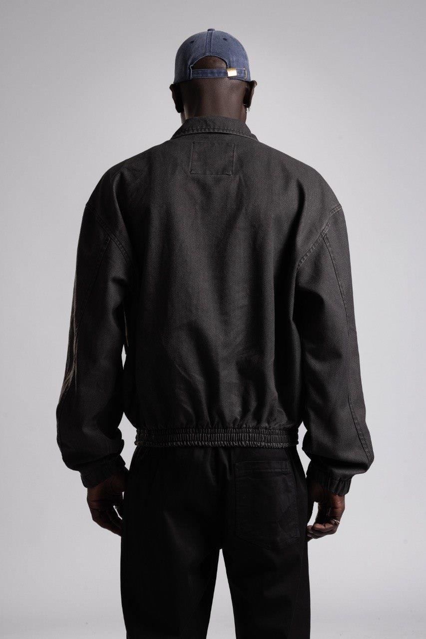 Wholesale Men's Anthracite Gabardine Jacket 1503W26-4594-1