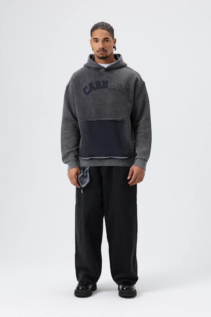 Wholesale Men's Anthracite Hoodie 1605W26-E71-101