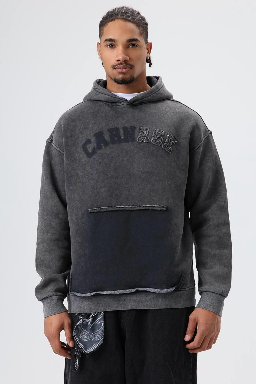 Wholesale Men's Anthracite Hoodie 1605W26-E71-101