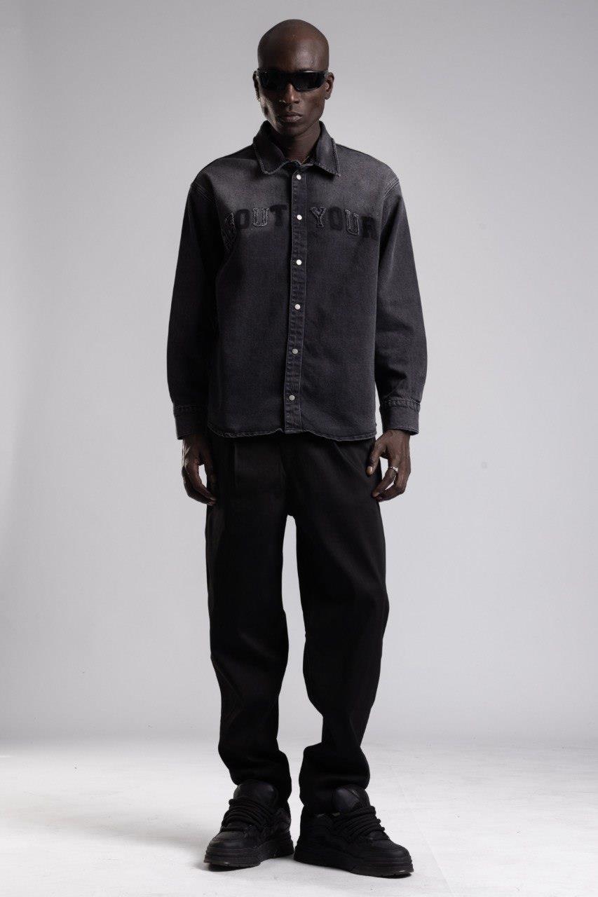 Wholesale Men's Anthracite Jean Jacket  1503W26-1791