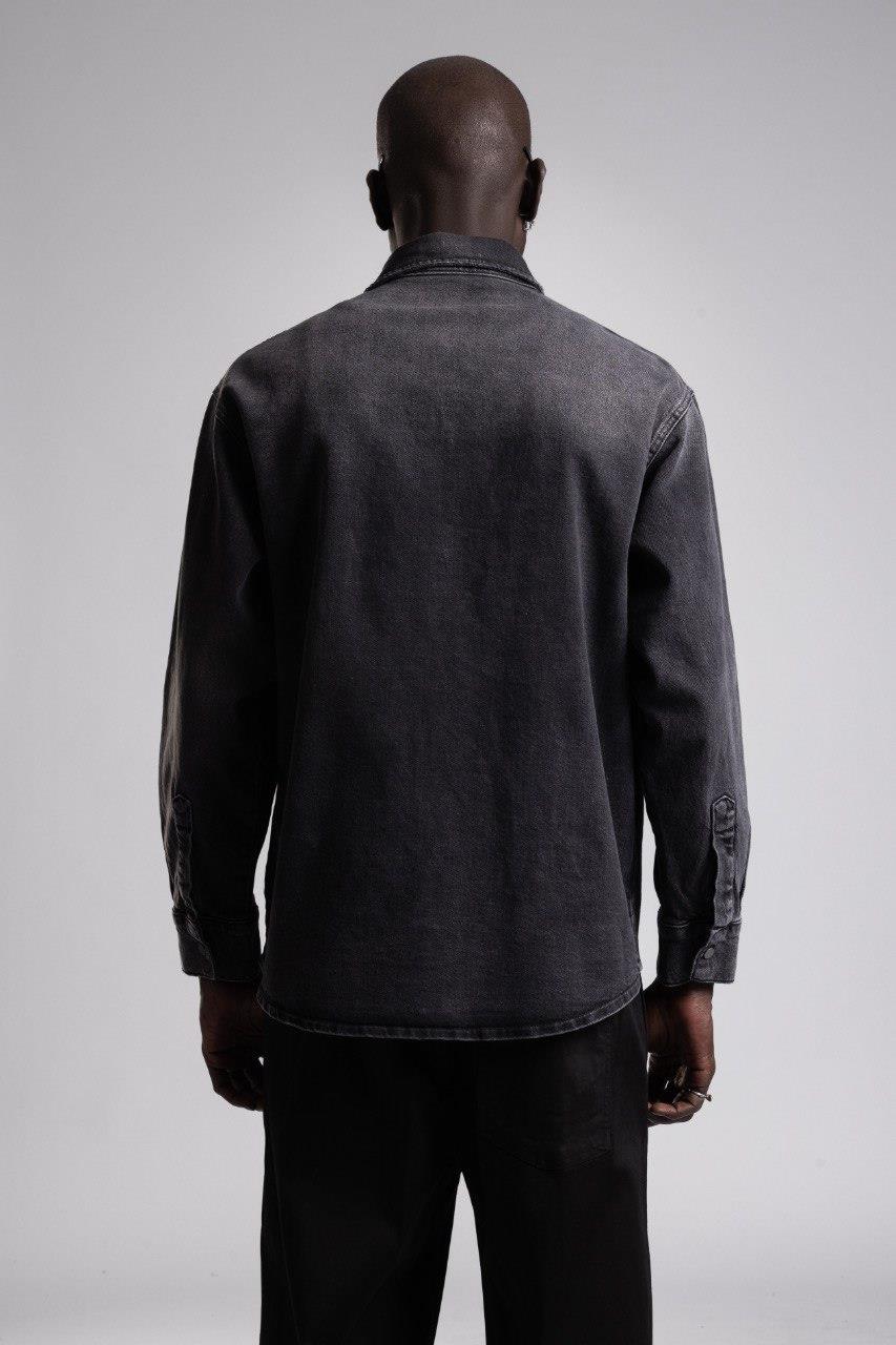 Wholesale Men's Anthracite Jean Jacket  1503W26-1791