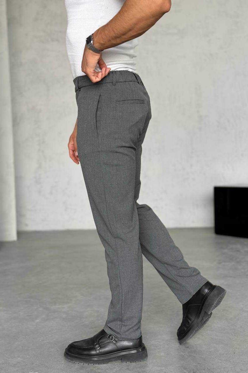 Wholesale Men's Anthracite Regular Fit Pants 1504W26-PNT5085