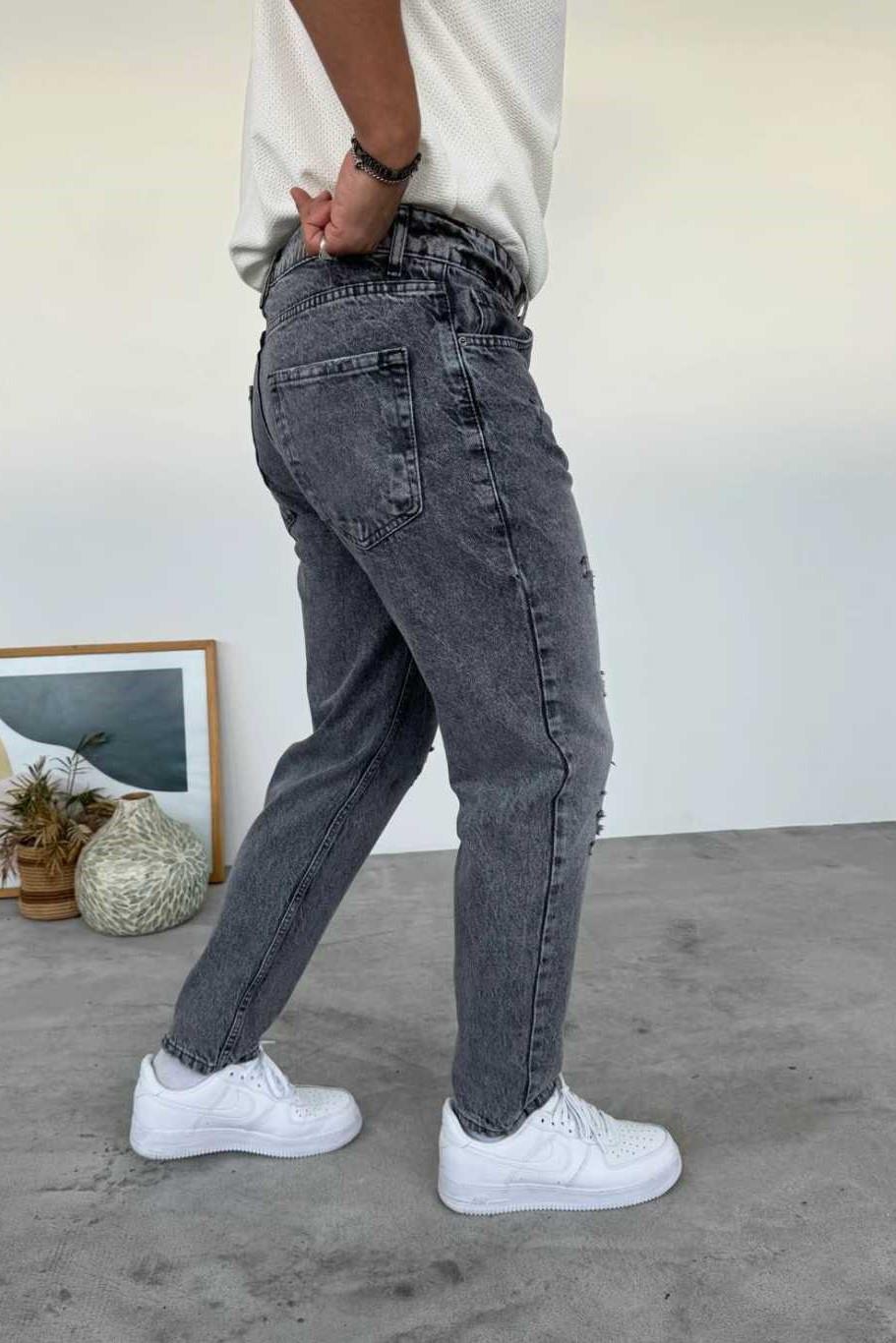 Wholesale Men's Anthracite Relaxed Fit Jeans 1504W26-PNT2398