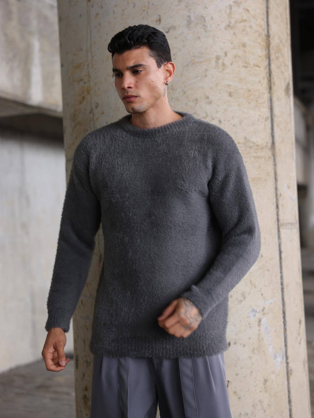 Wholesale Men's Anthracite Sweater 1603FW27-26TK023 