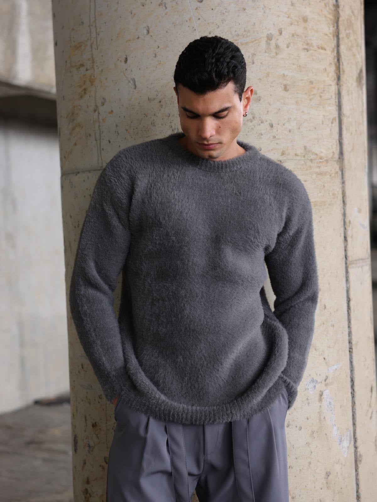 Wholesale Men's Anthracite Sweater 1603FW27-26TK023 