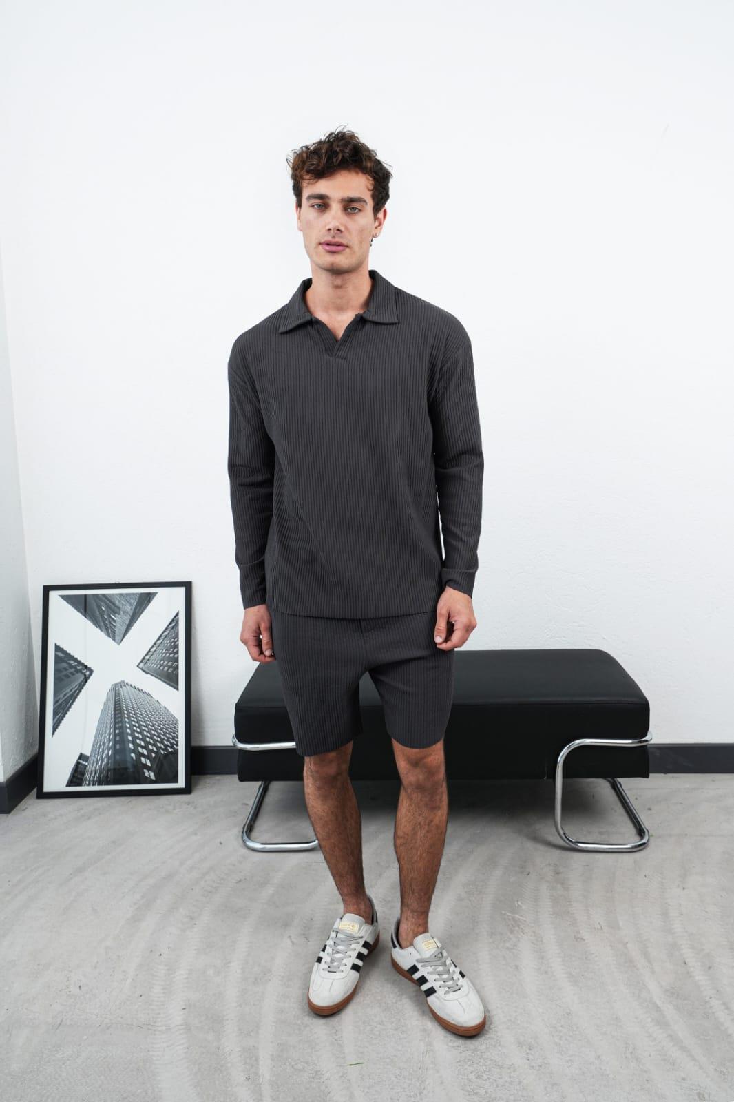 Wholesale Men's Anthracite Sweatshirt 1601FW26-2316